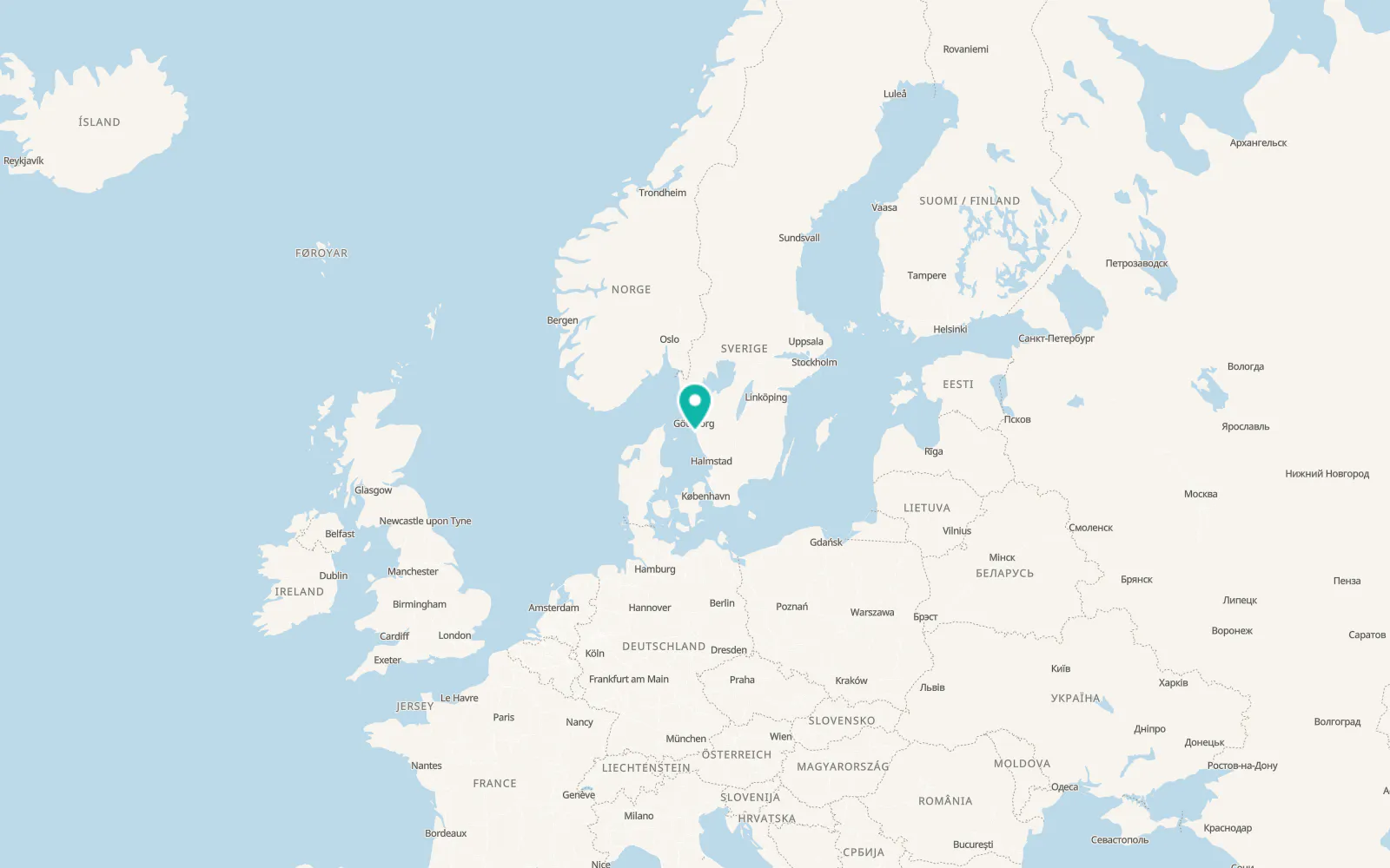 Map of Onsala