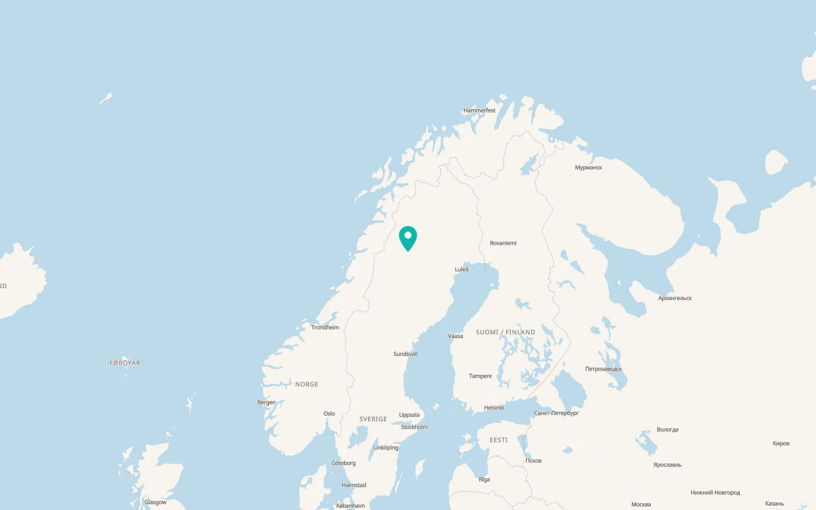 Map of Östansjö
