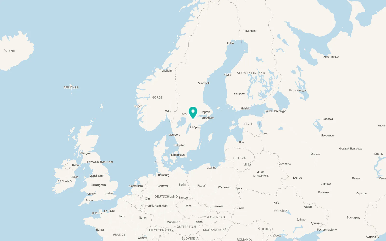 Map of Pålsboda