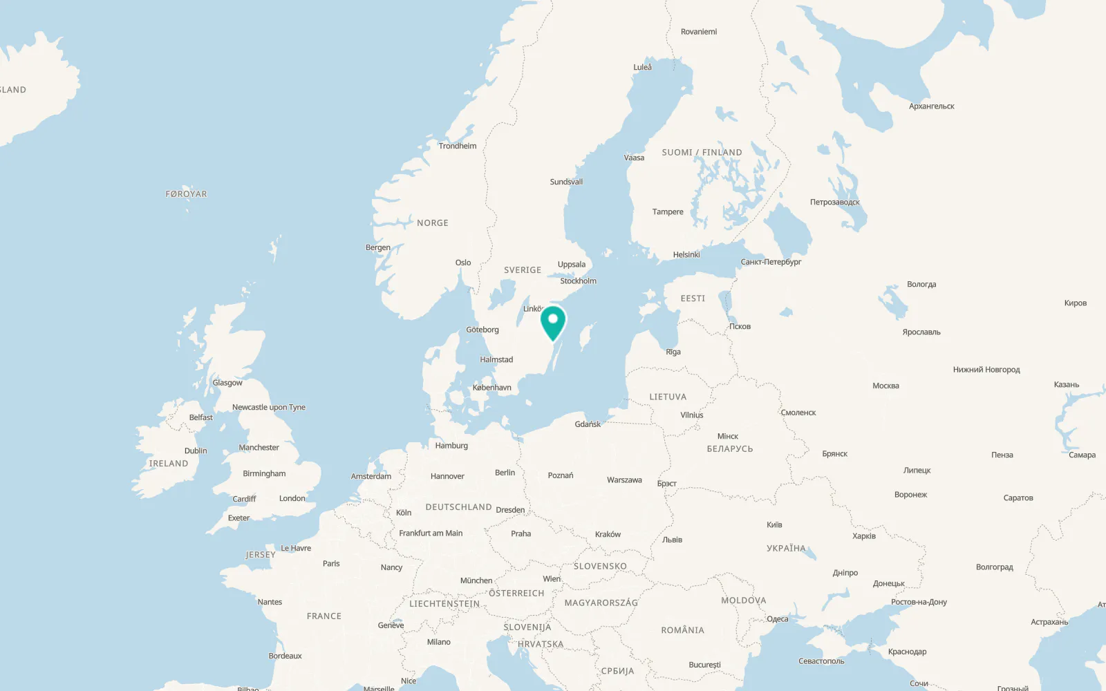Map of Påskallavik