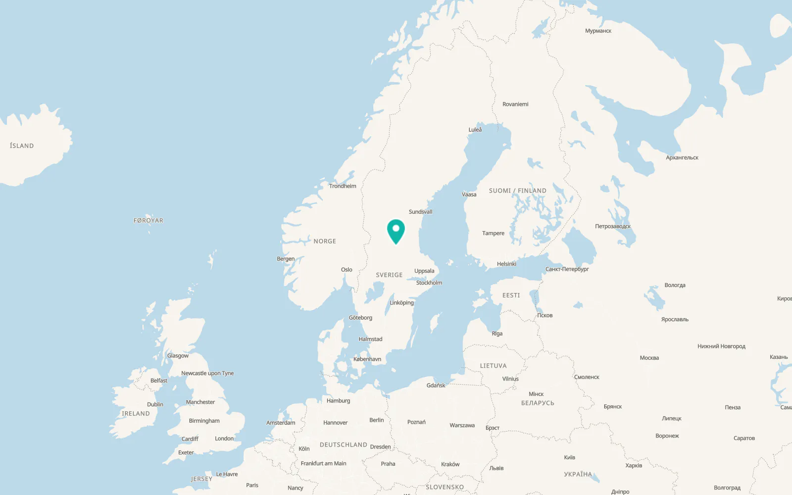 Map of Rättvik