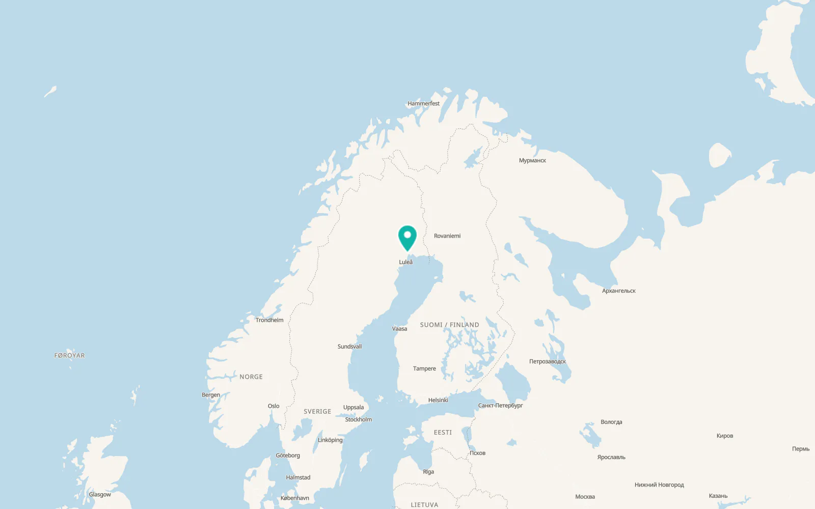 Map of Råneå