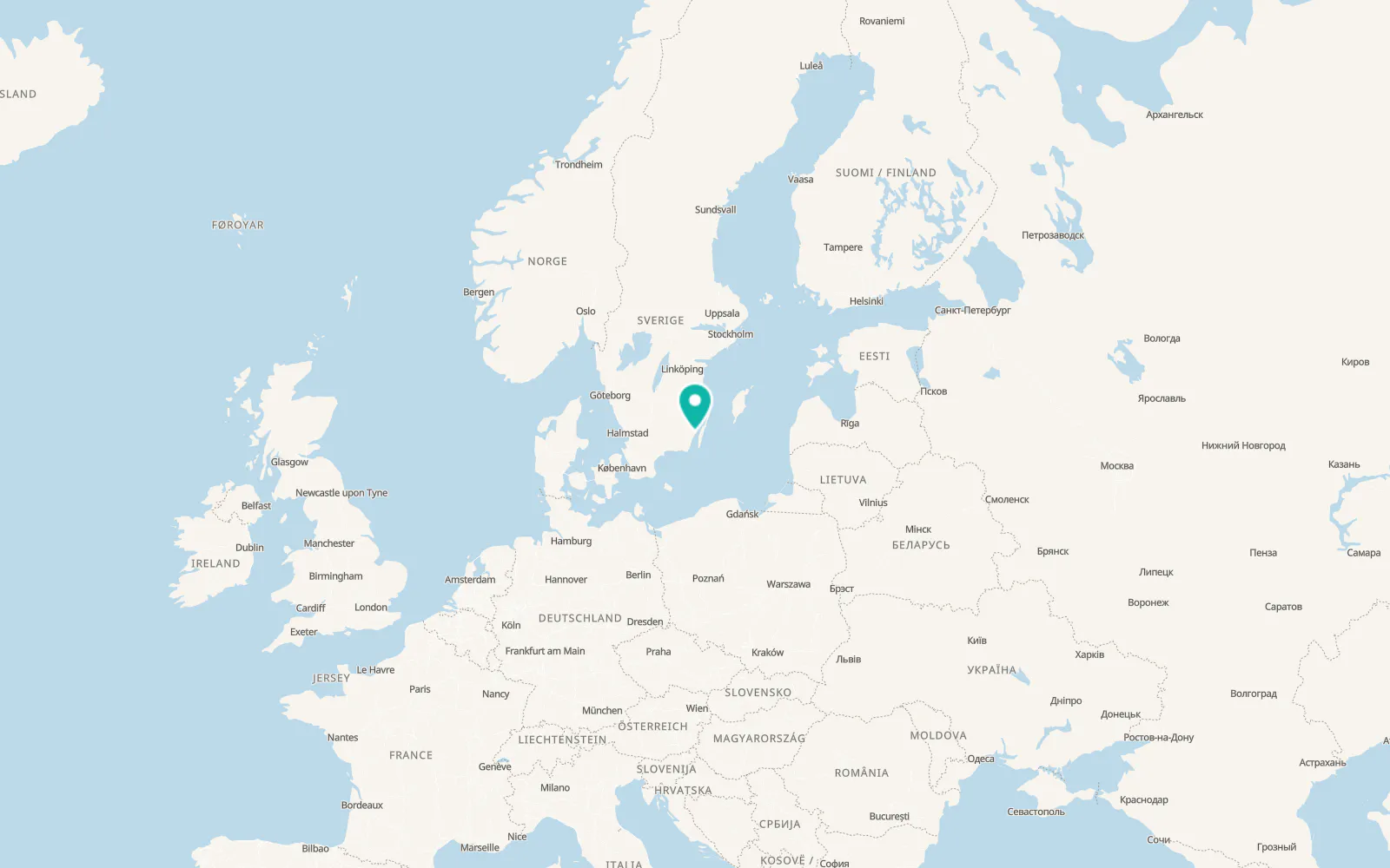 Map of Rinkabyholm