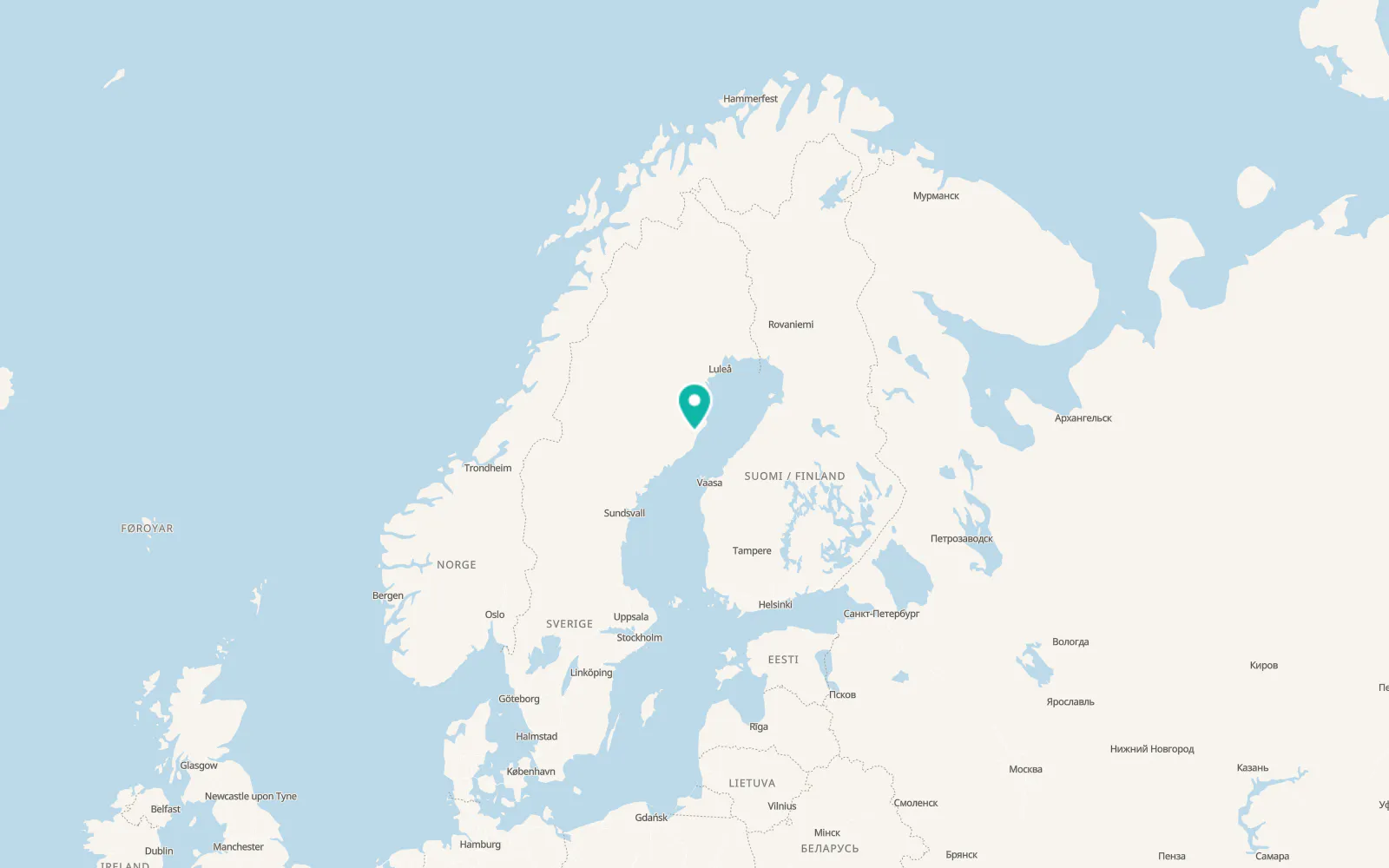 Map of Robertsfors