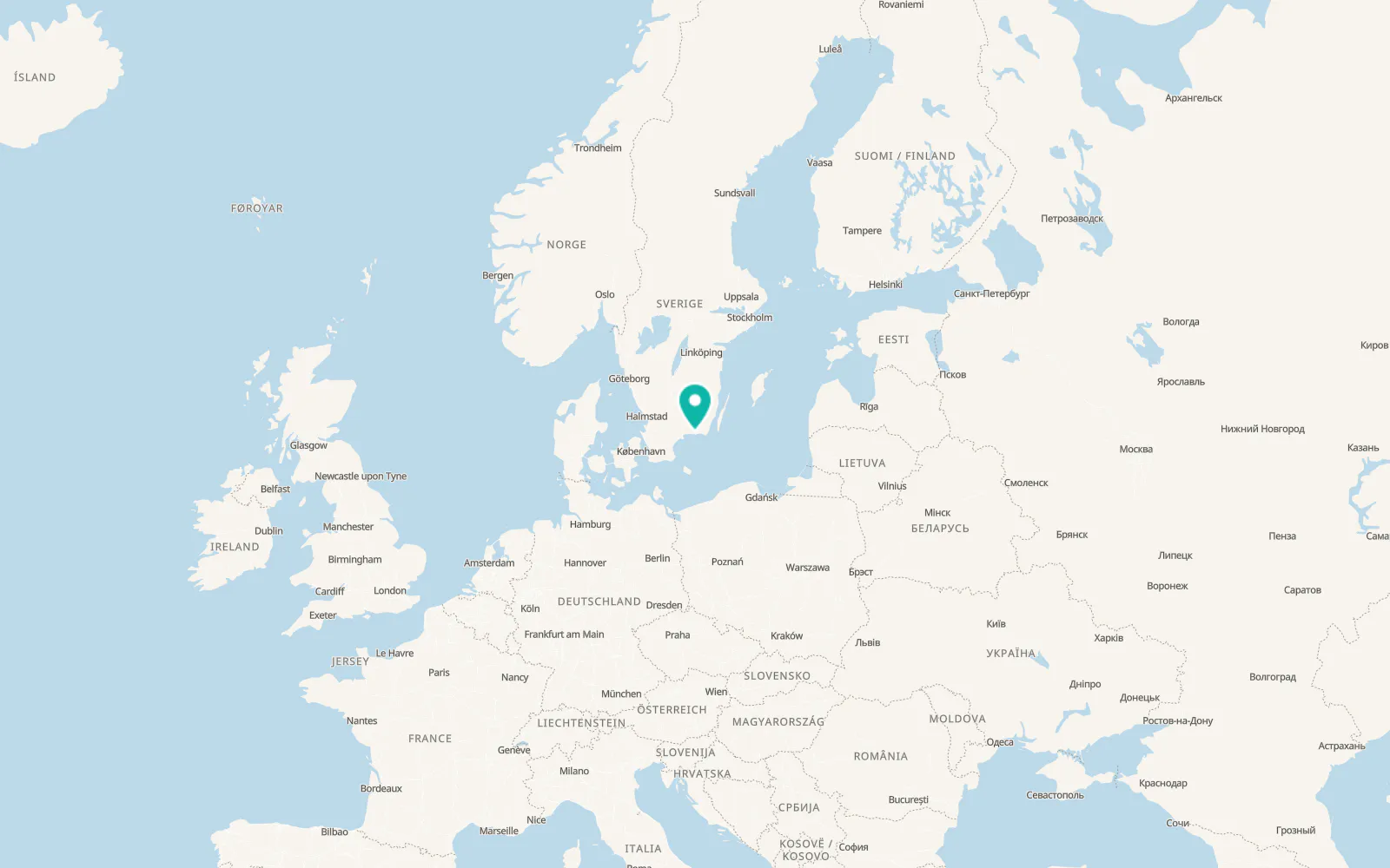Map of Ronnebyhamn