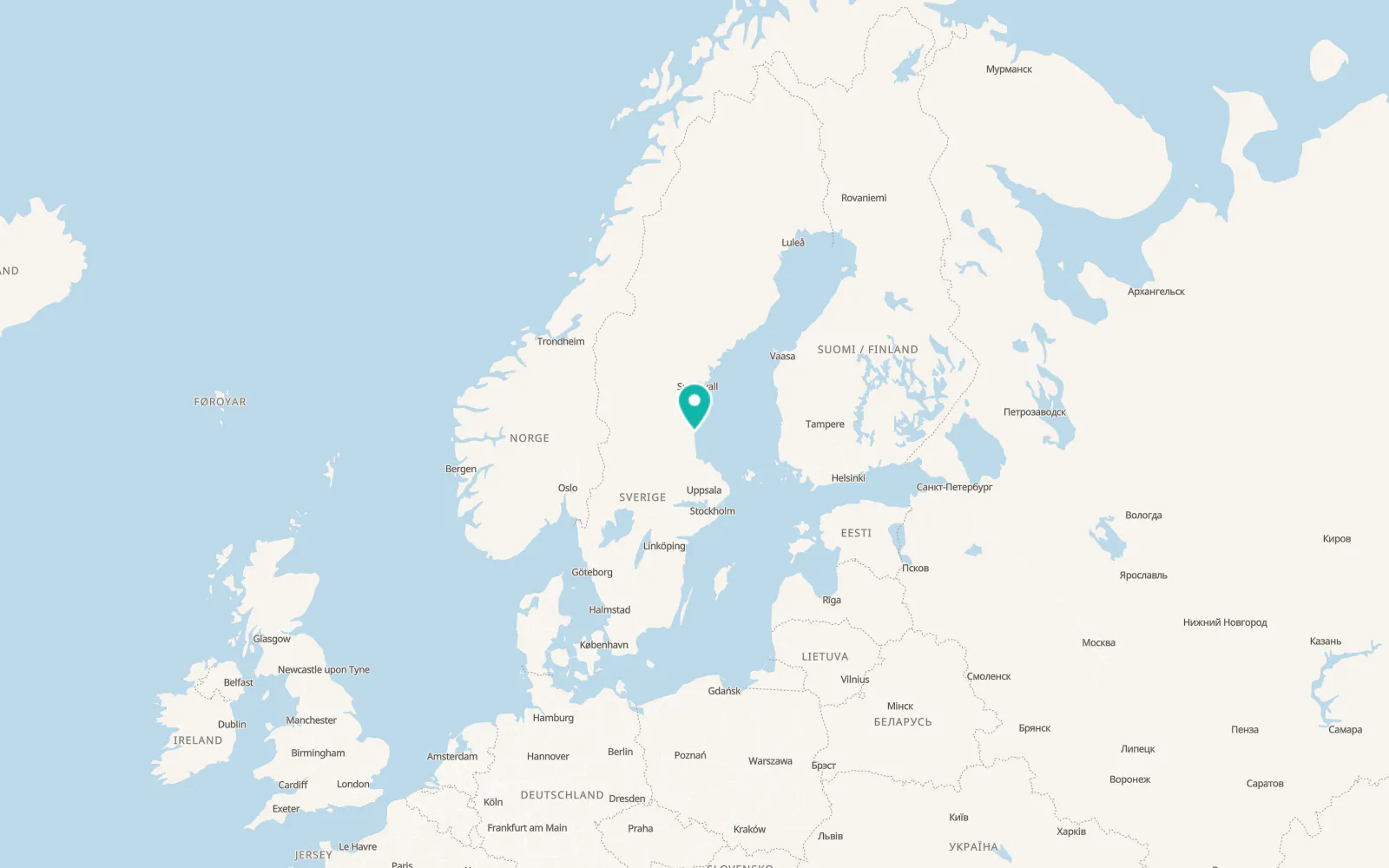 Map of Sandarne