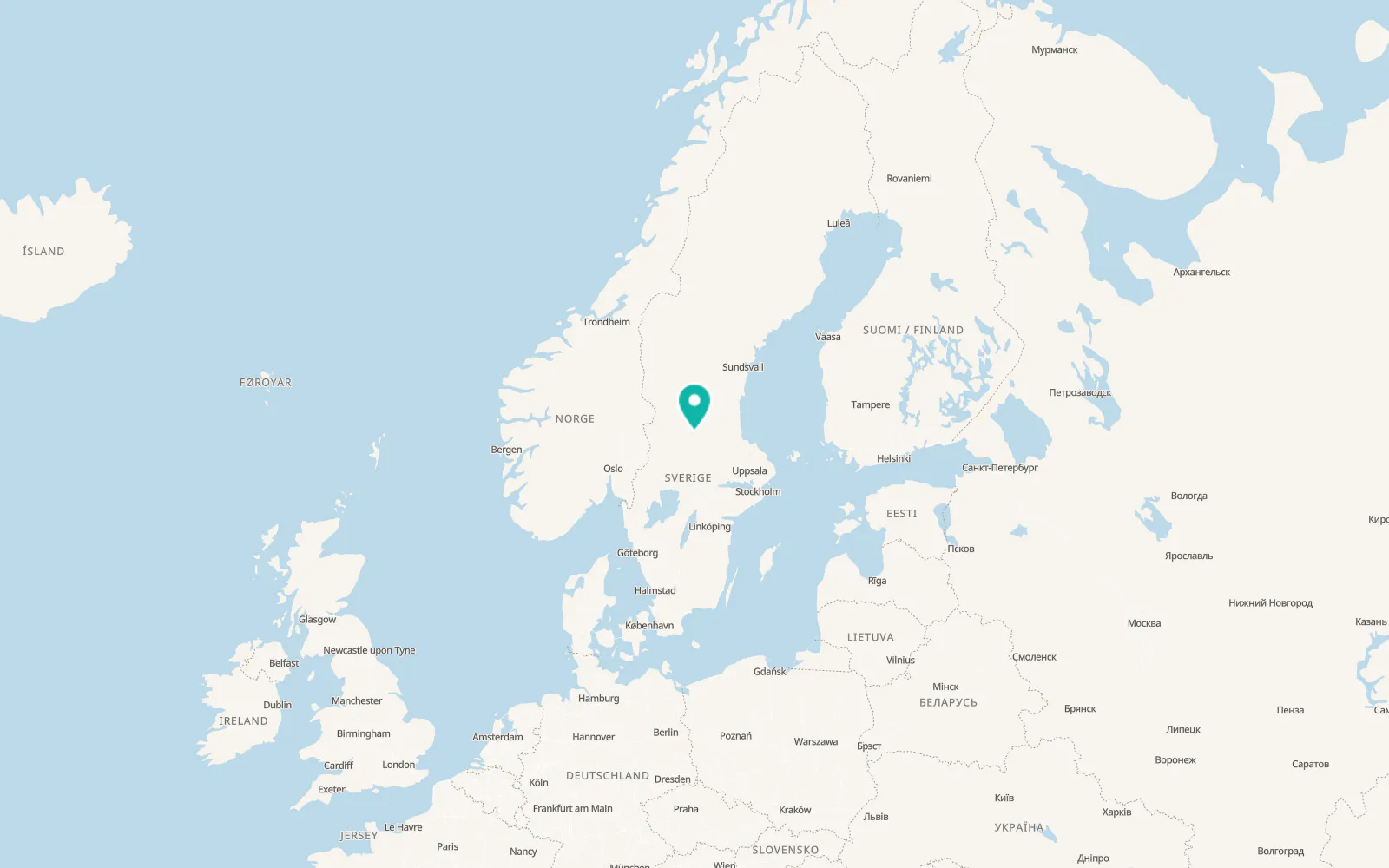 Map of Siljansnäs