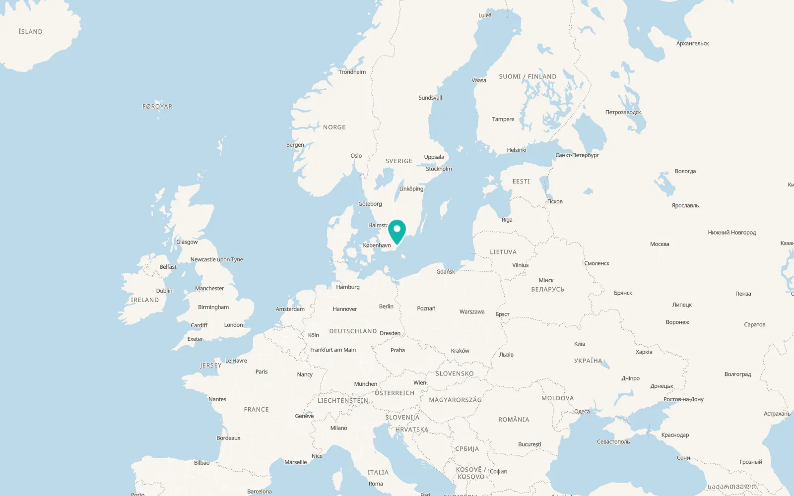 Map of Simrishamn