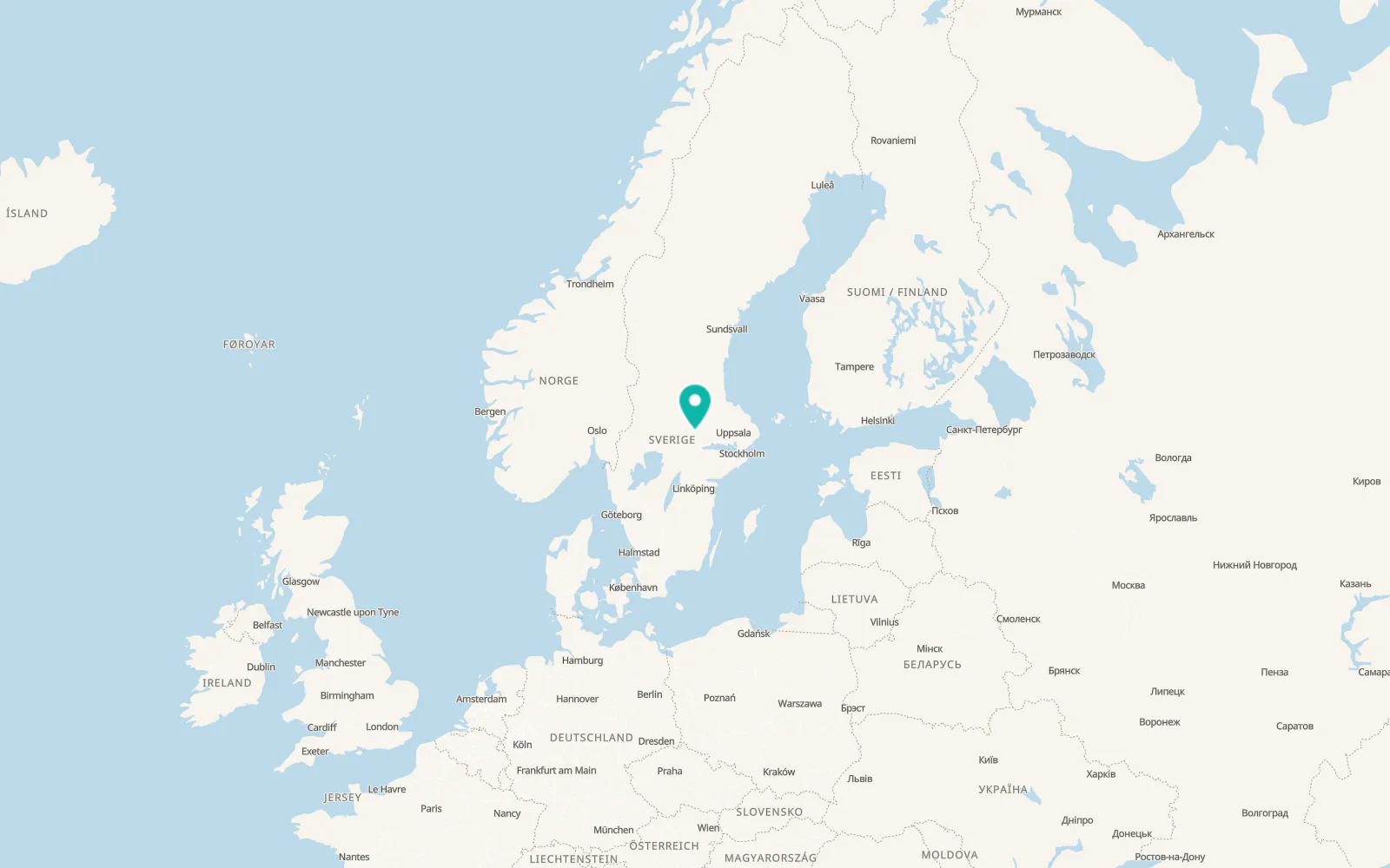 Map of Skinnskatteberg