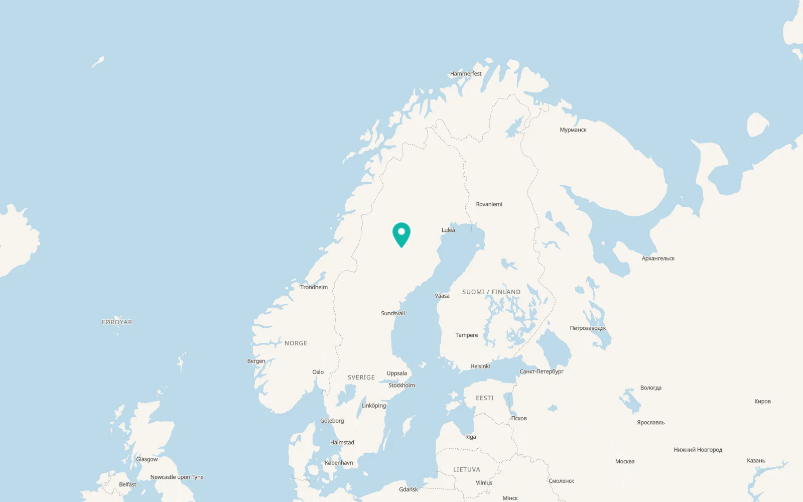 Map of Söderfors