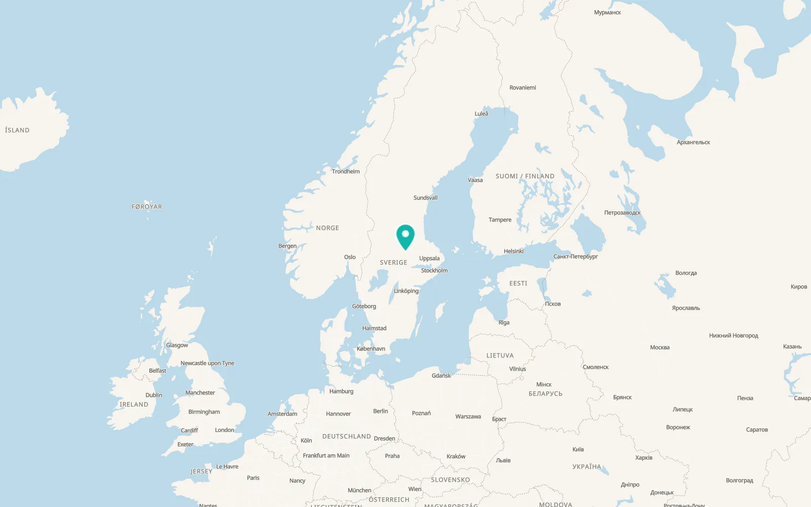 Map of Söderbärke