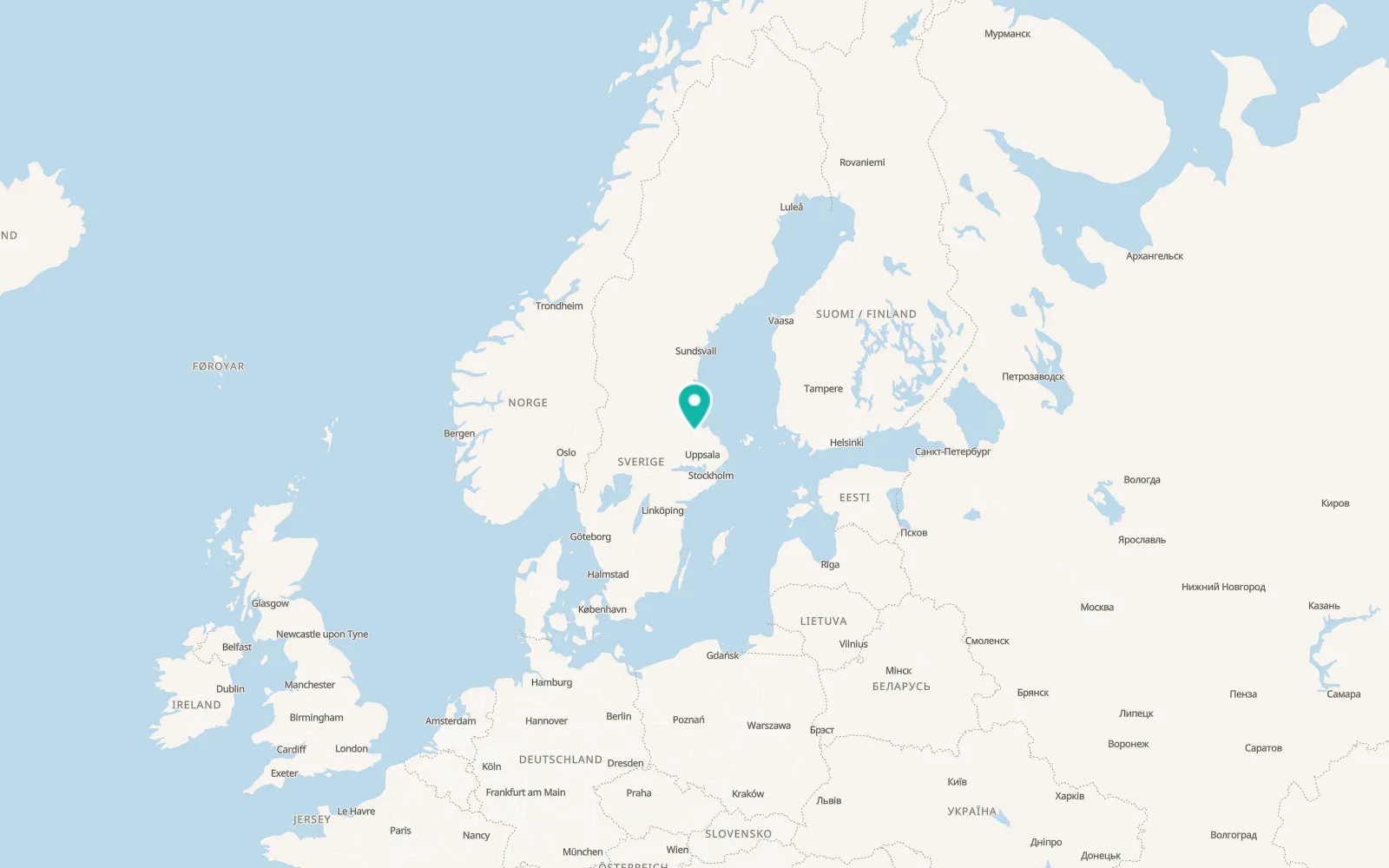 Map of Söderfors