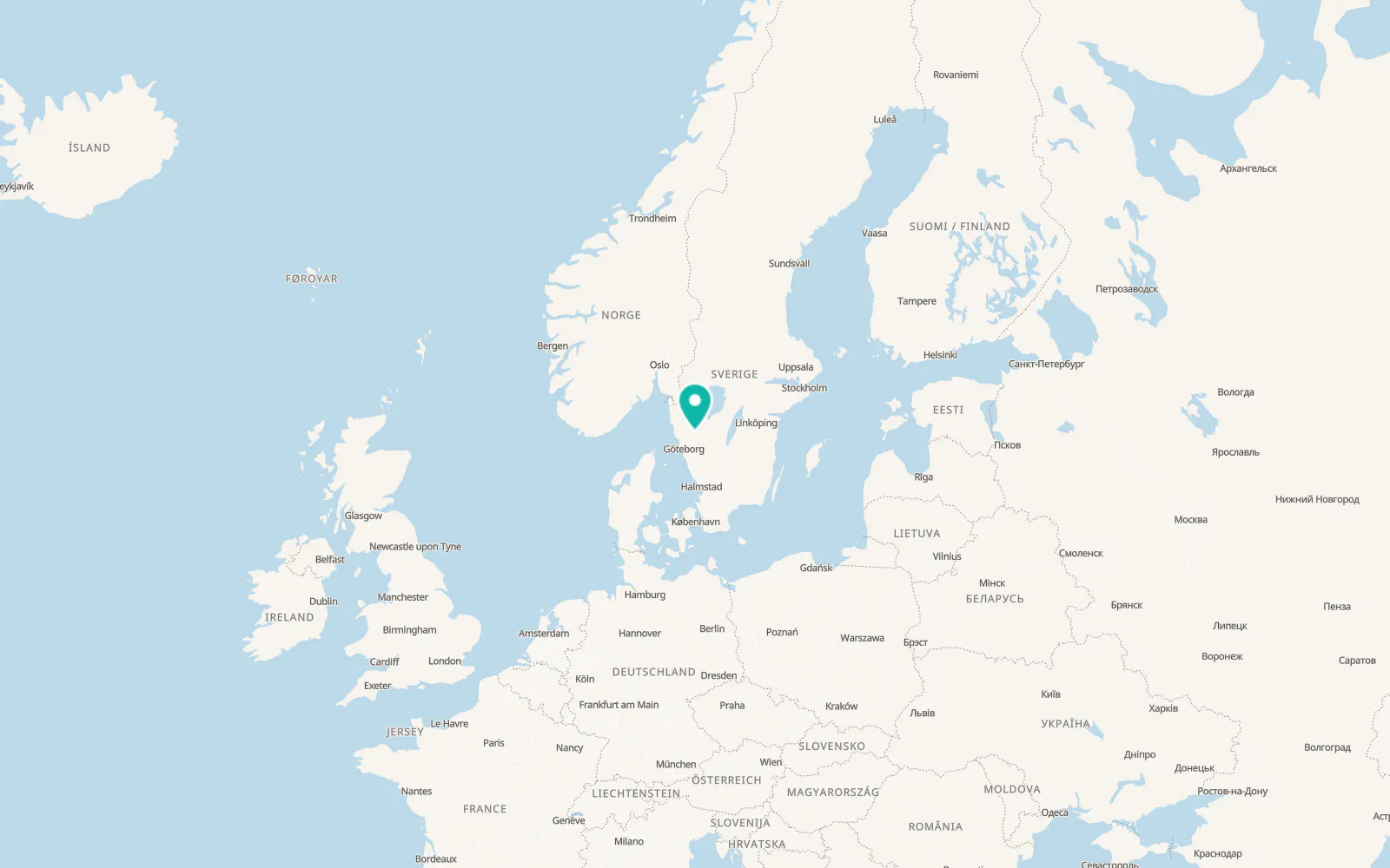 Map of Sollebrunn