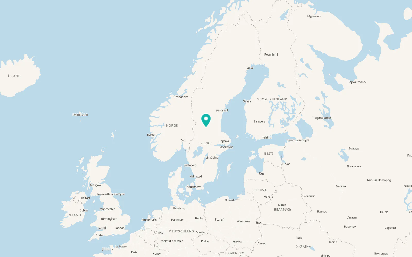 Map of Sollerön