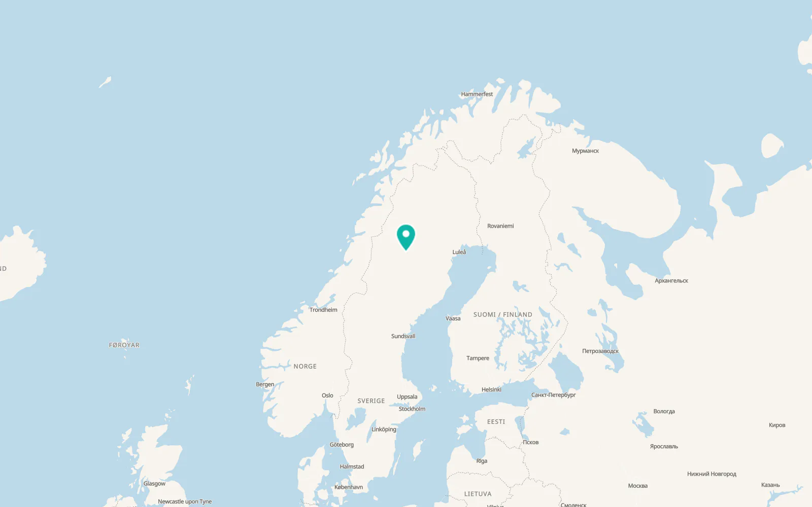 Map of Sorsele