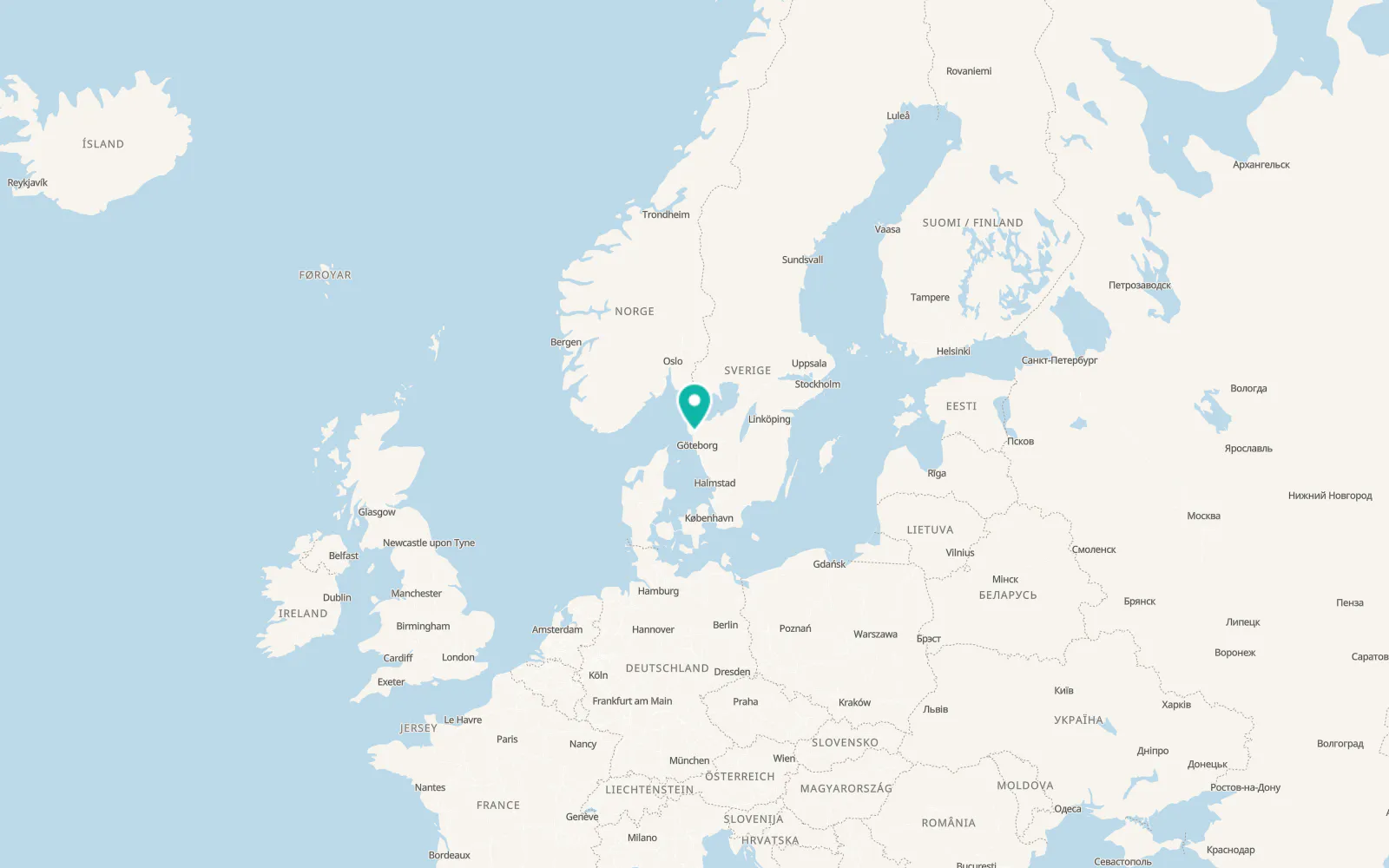 Map of Stora Höga