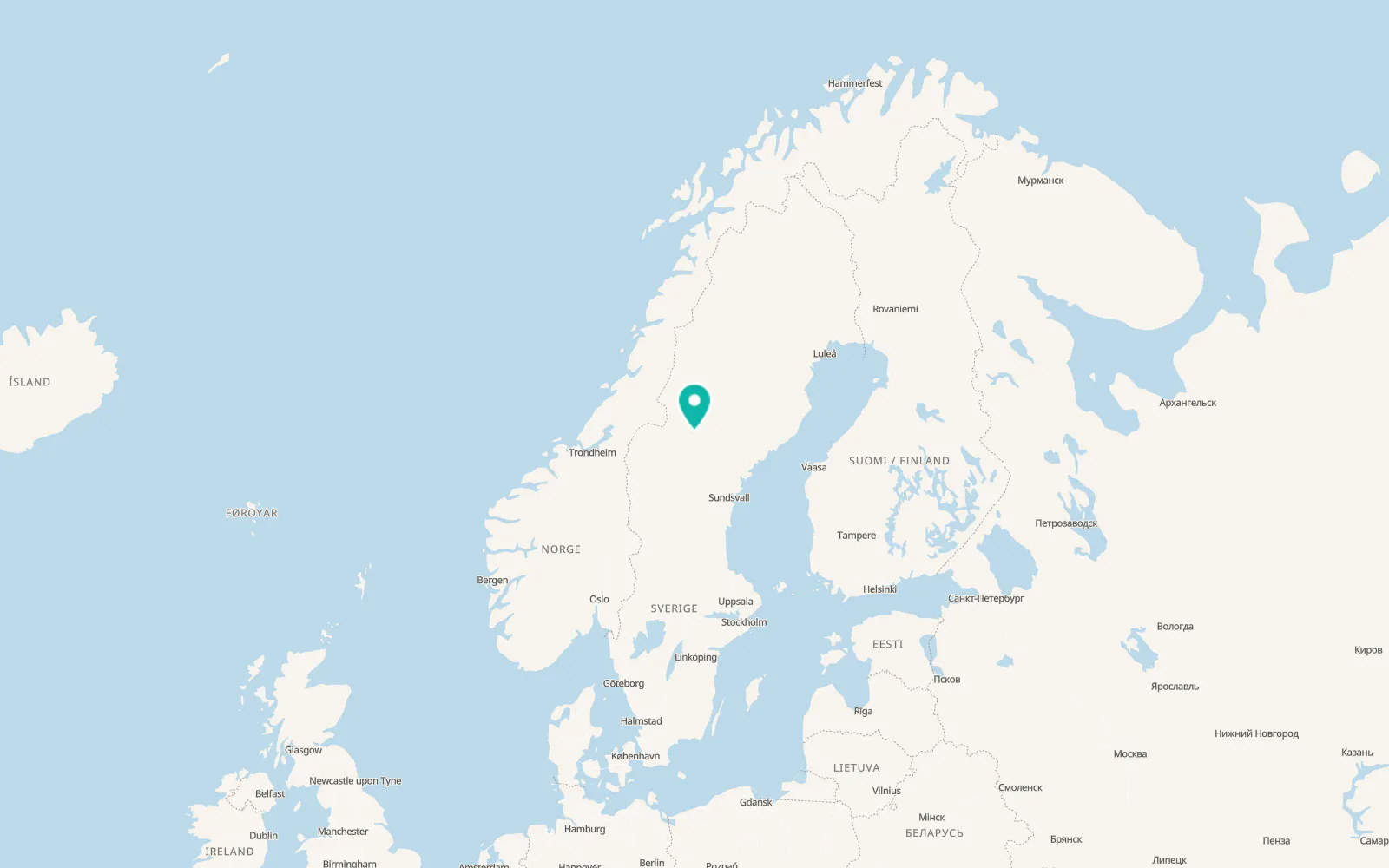 Map of Strömsund