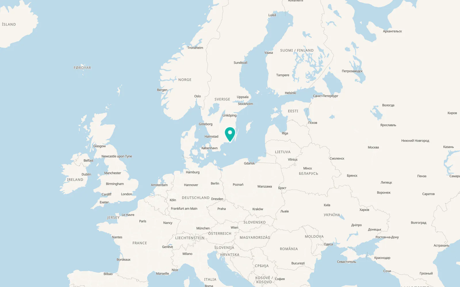 Map of Sturkö
