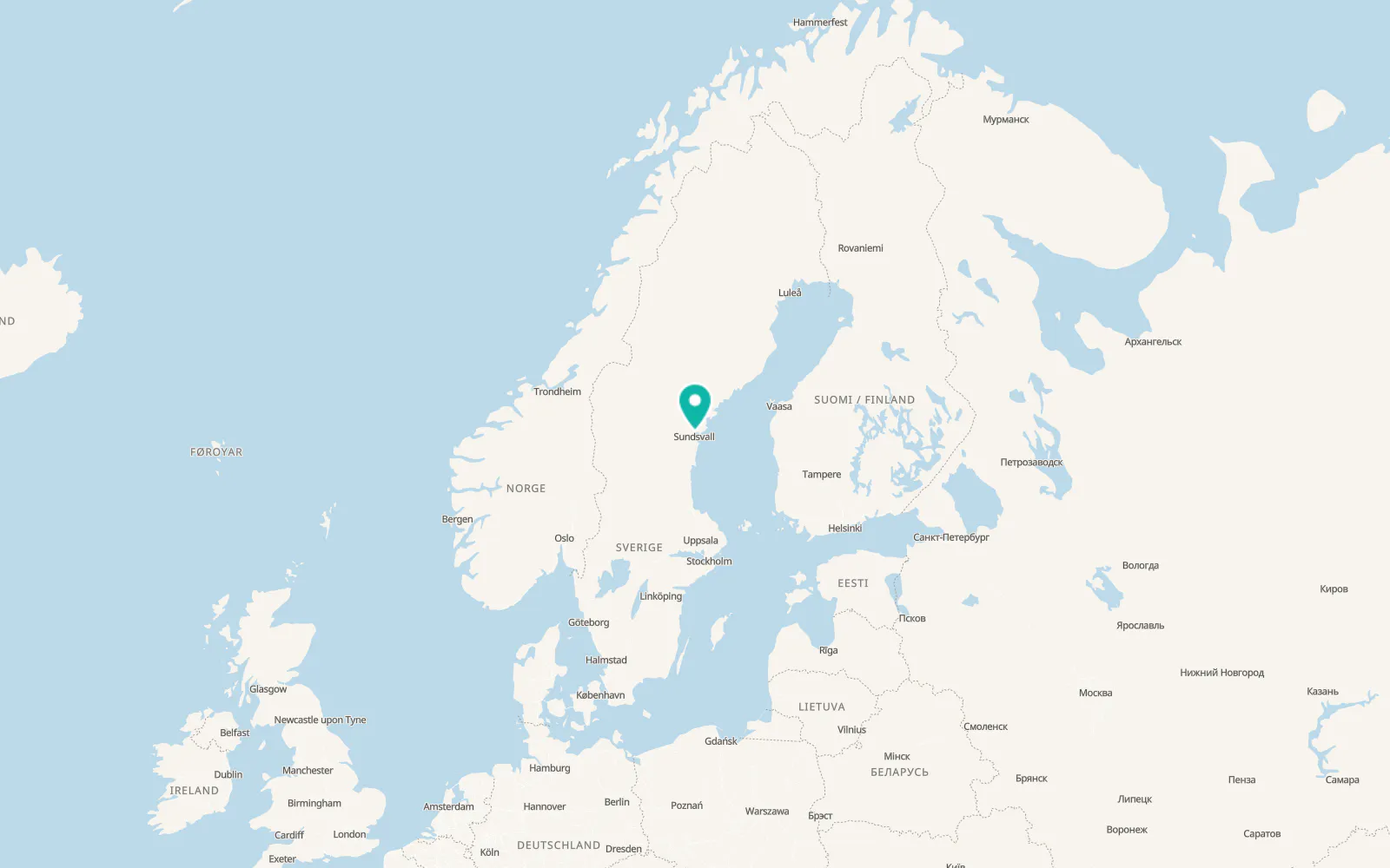 Map of Sundsbruk