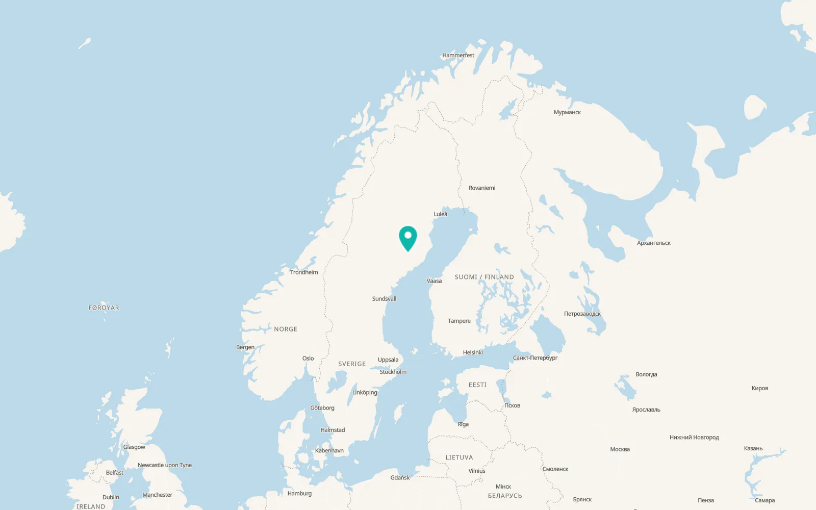 Map of Sunnansjö