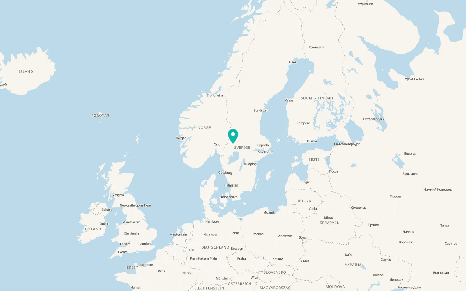 Map of Sunne