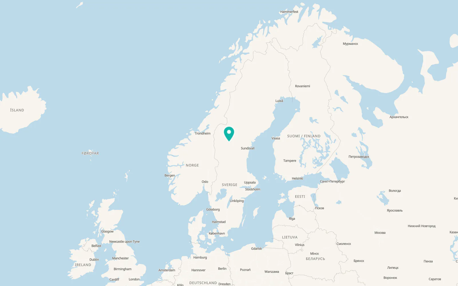 Map of Svenstavik