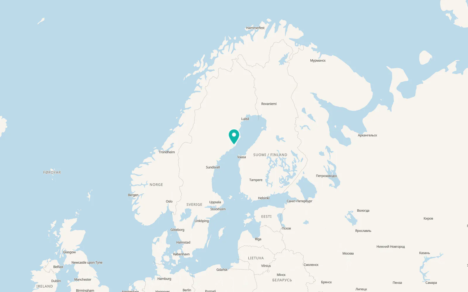 Map of Täfteå