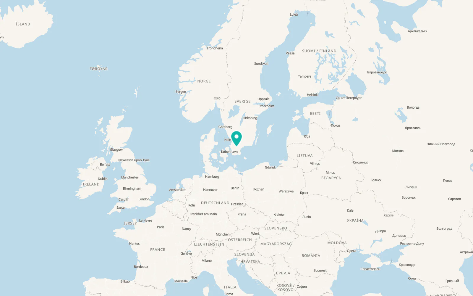 Map of Tjörnarp