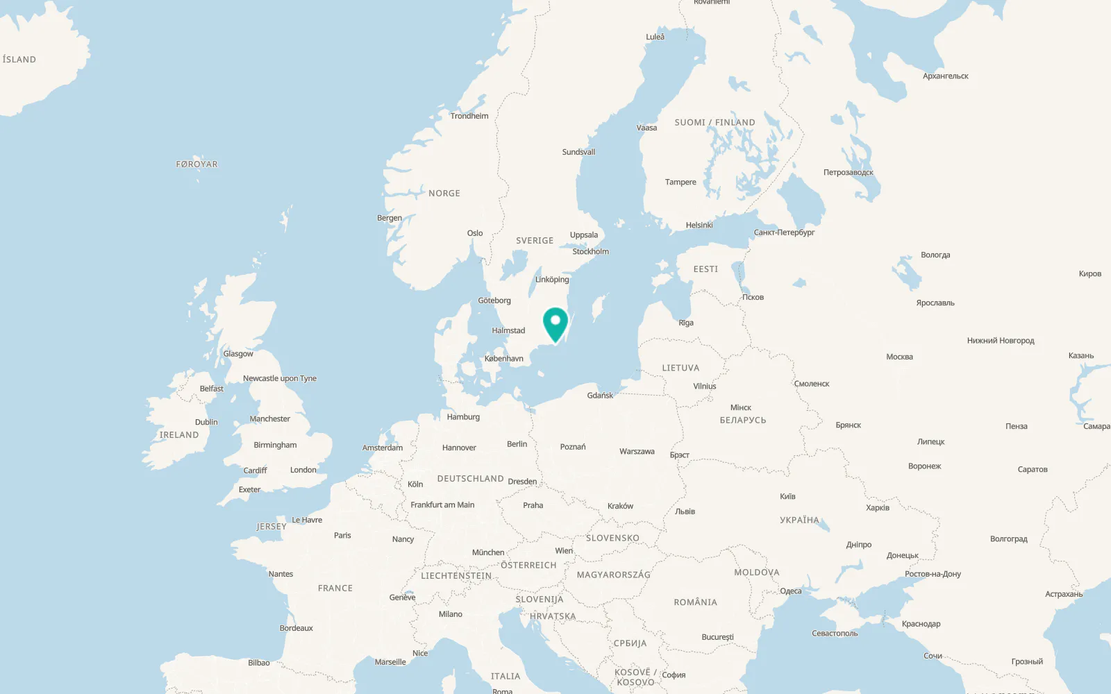 Map of Torhamn