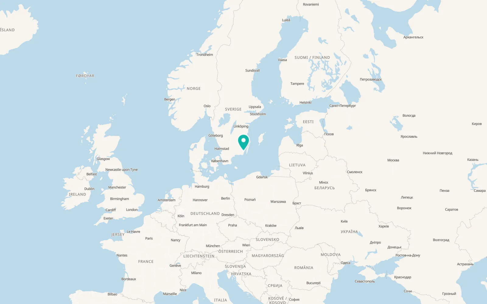 Map of Torsås