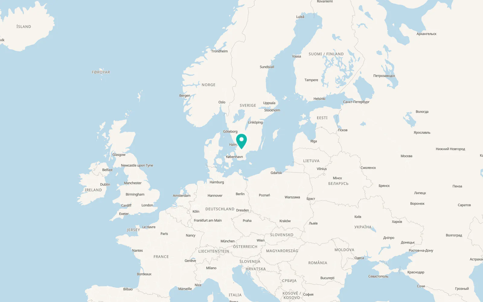 Map of Tyringe