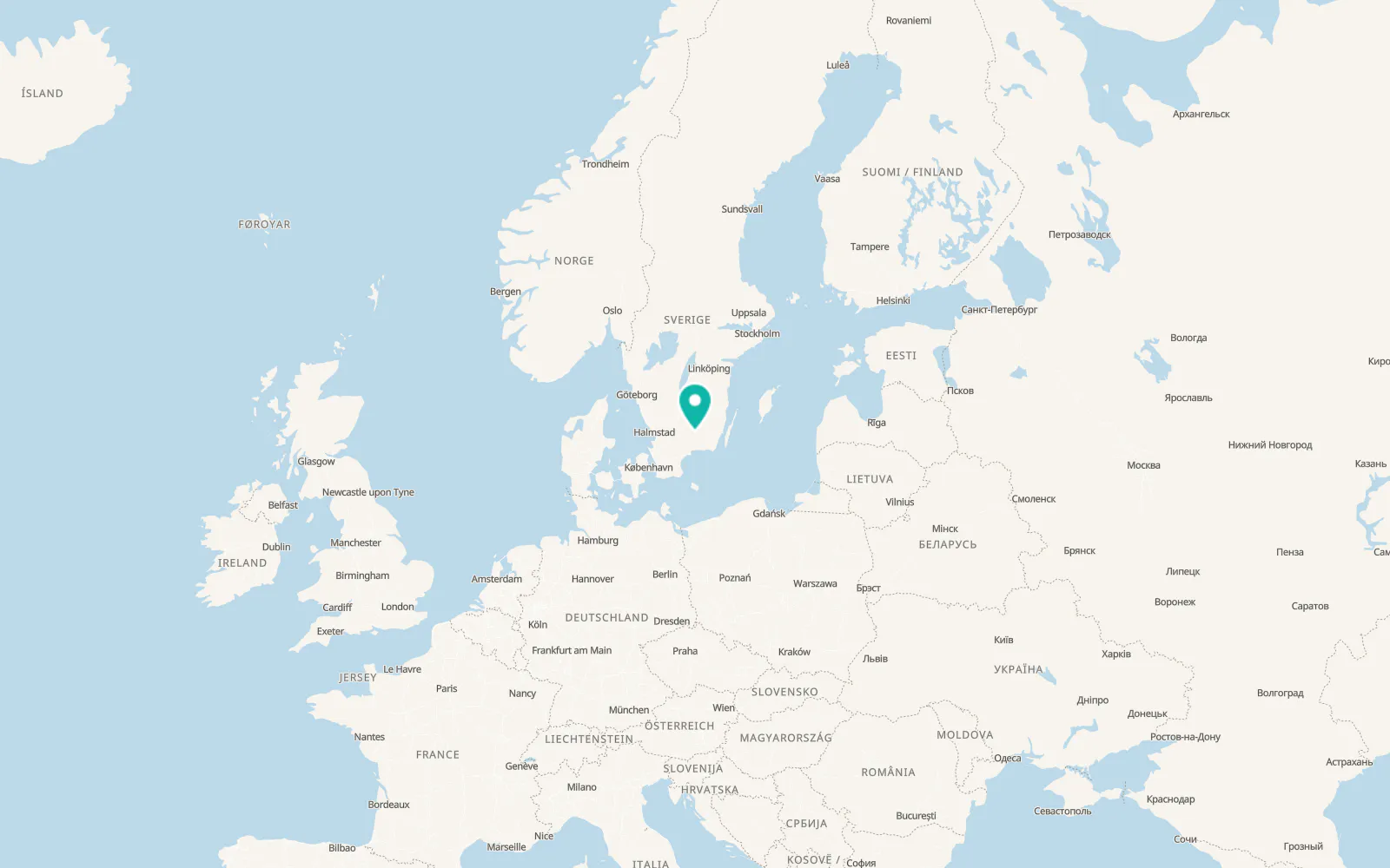 Map of Väckelsång