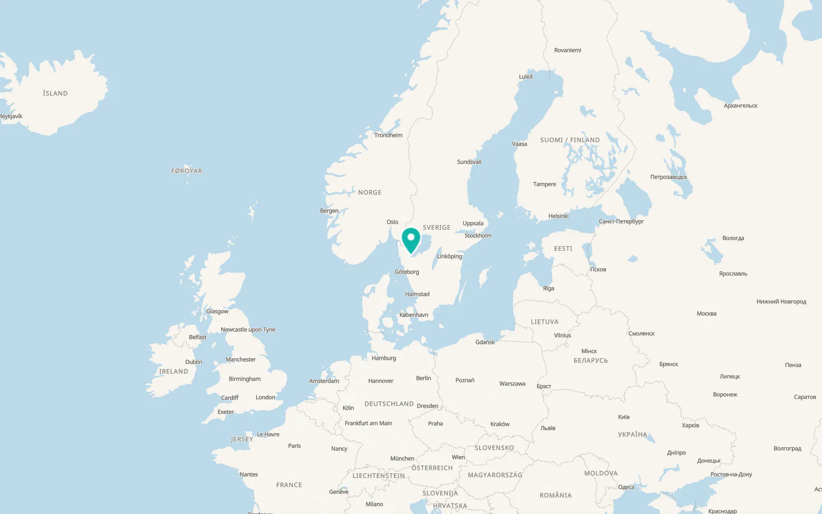 Map of Vänersborg