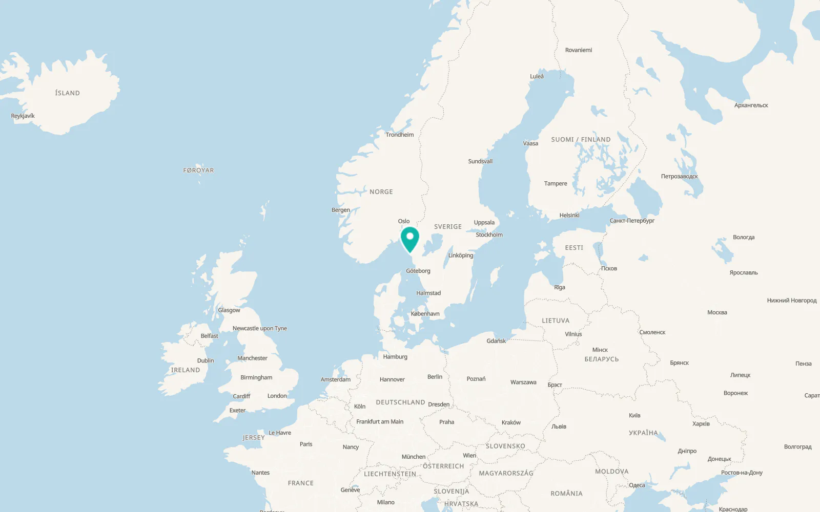 Map of Väjern