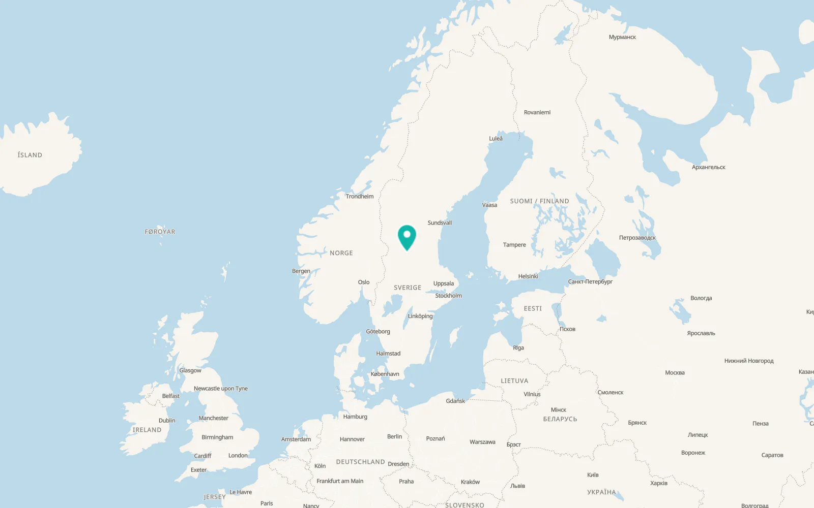 Map of Våmhus