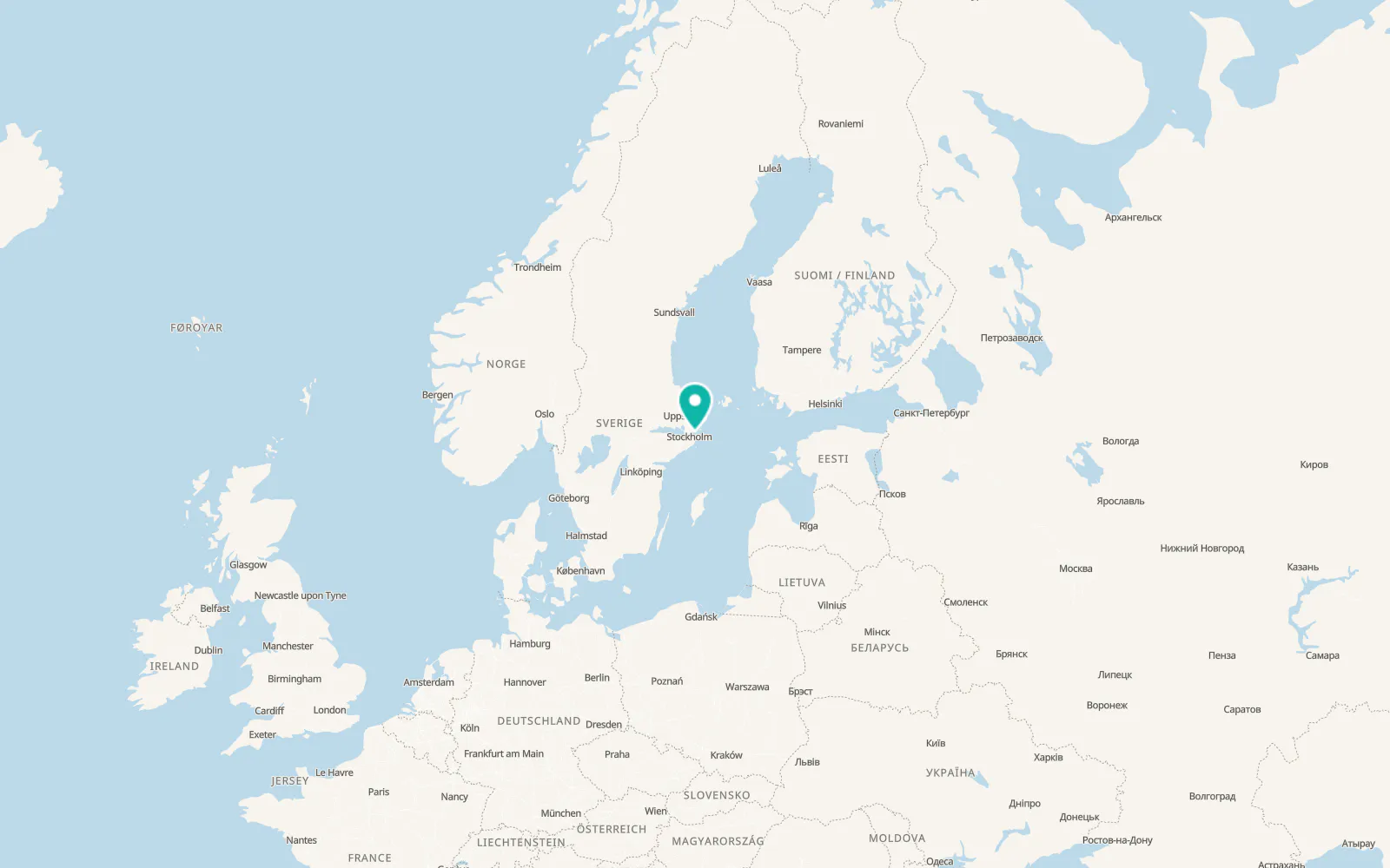 Map of Vaxholm