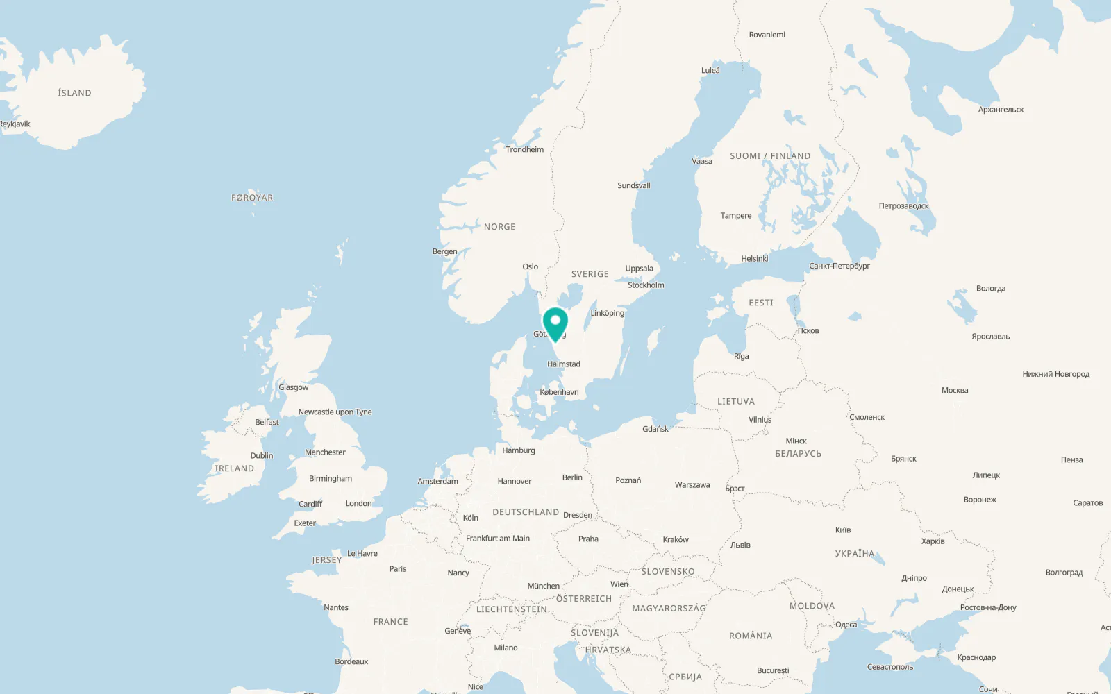 Map of Veddige