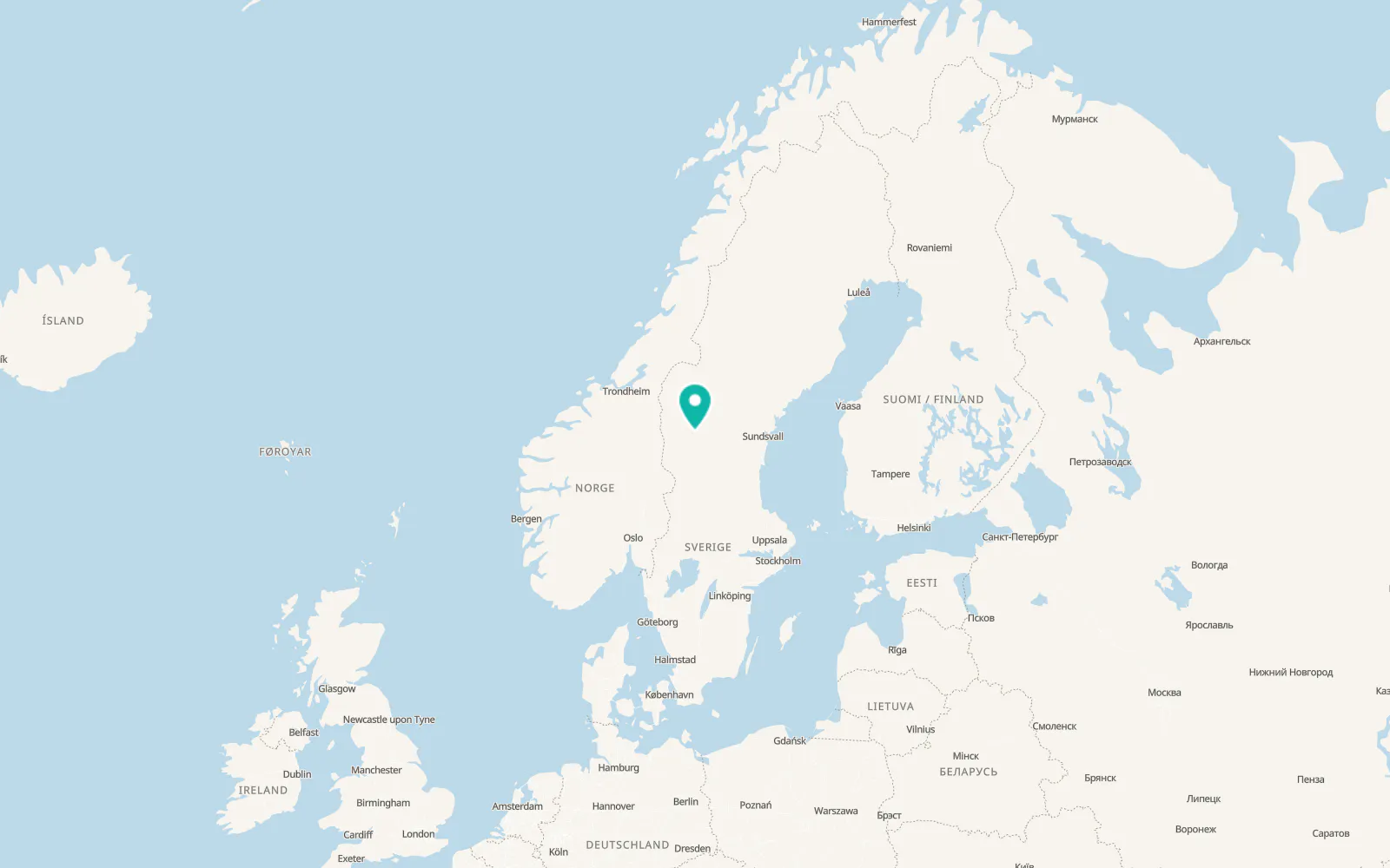 Map of Vemdalen