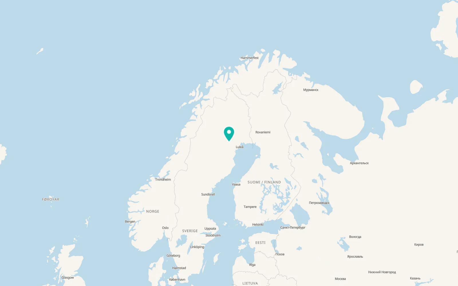 Map of Vidsel