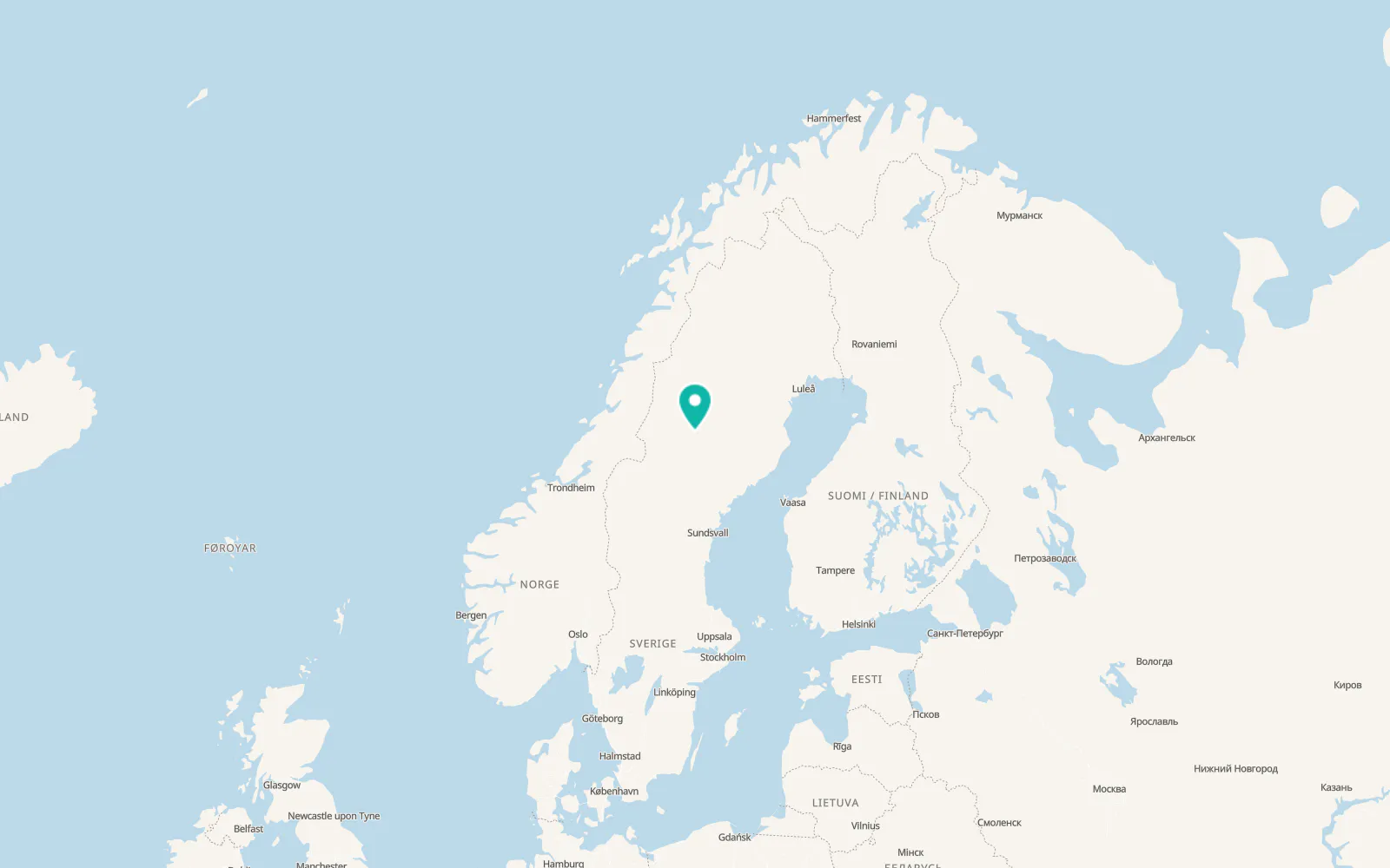 Map of Vilhelmina