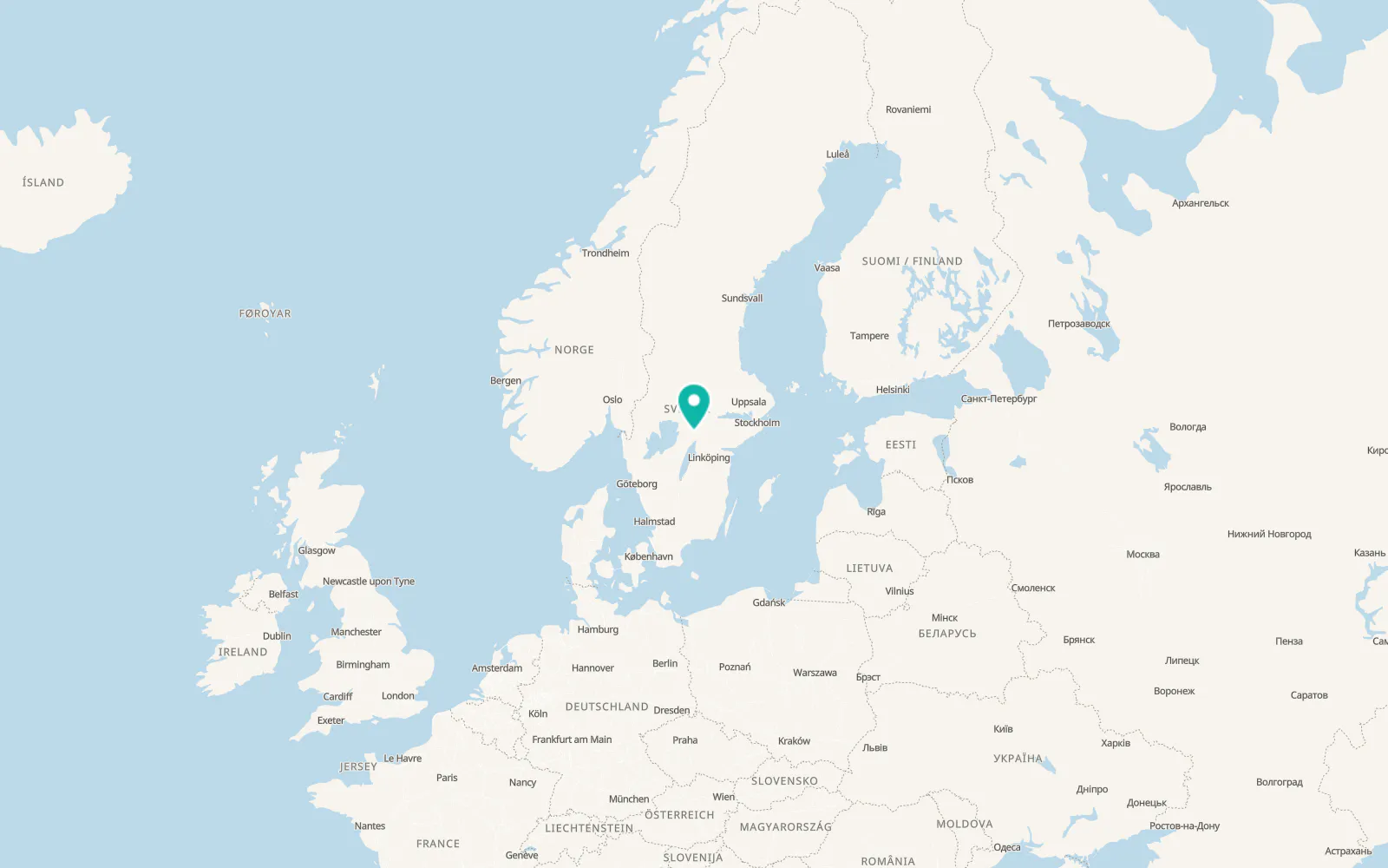 Map of Vretstorp
