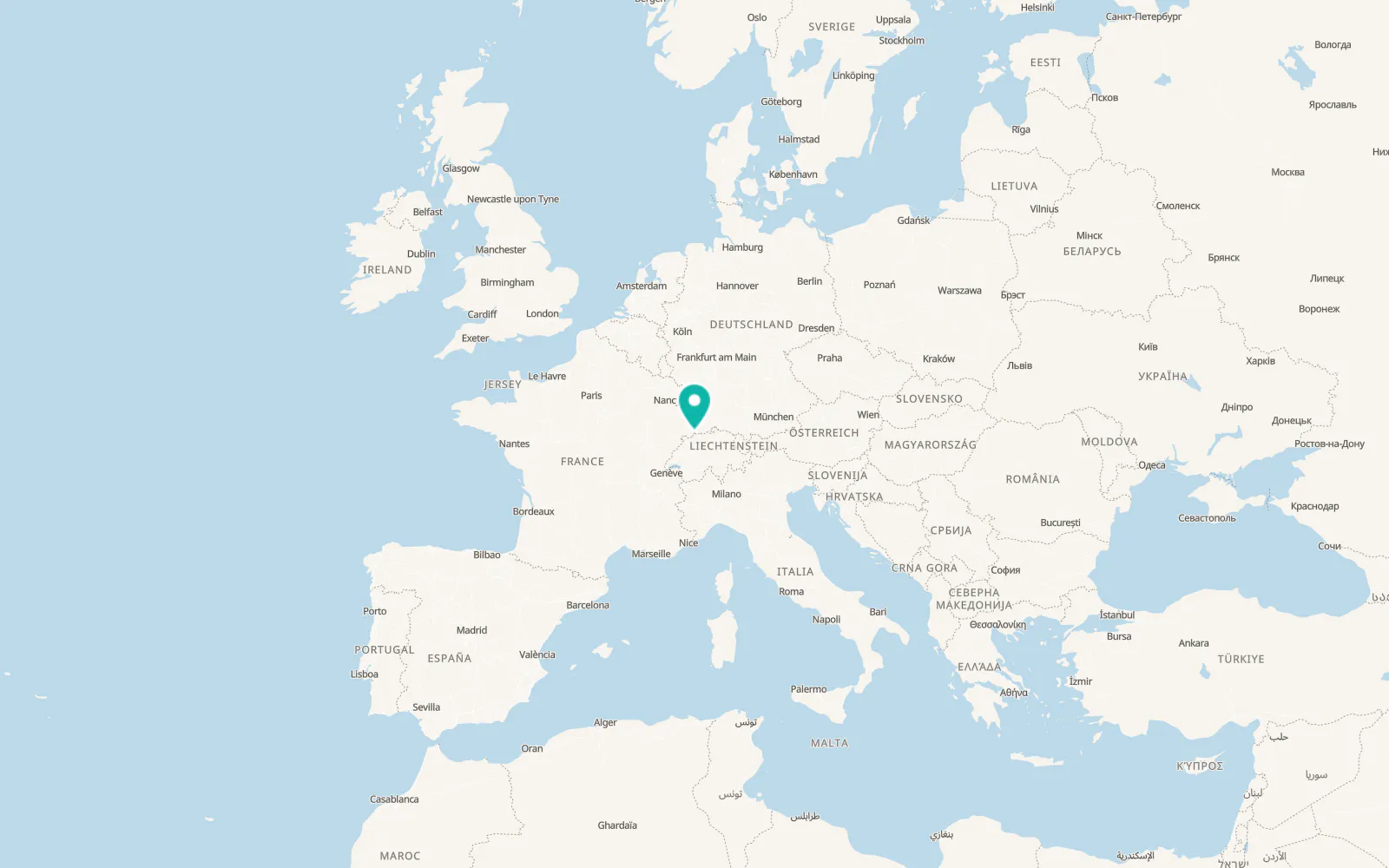 Map of Basel