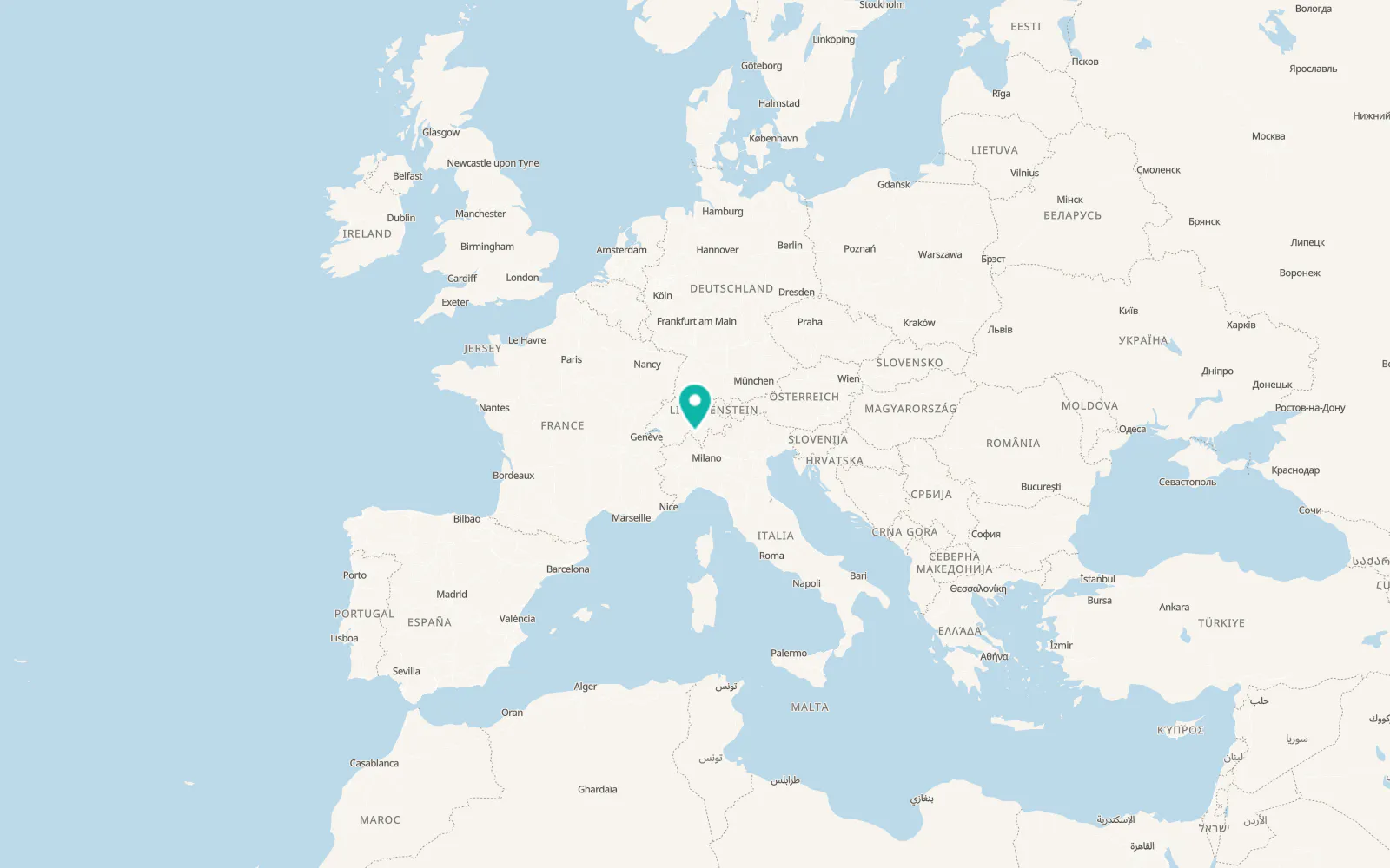 Map of Cevio