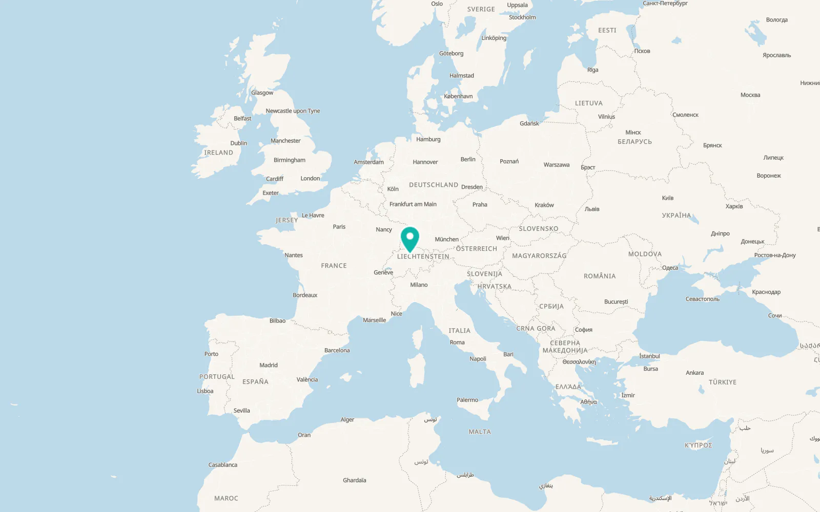 Map of Hünenberg