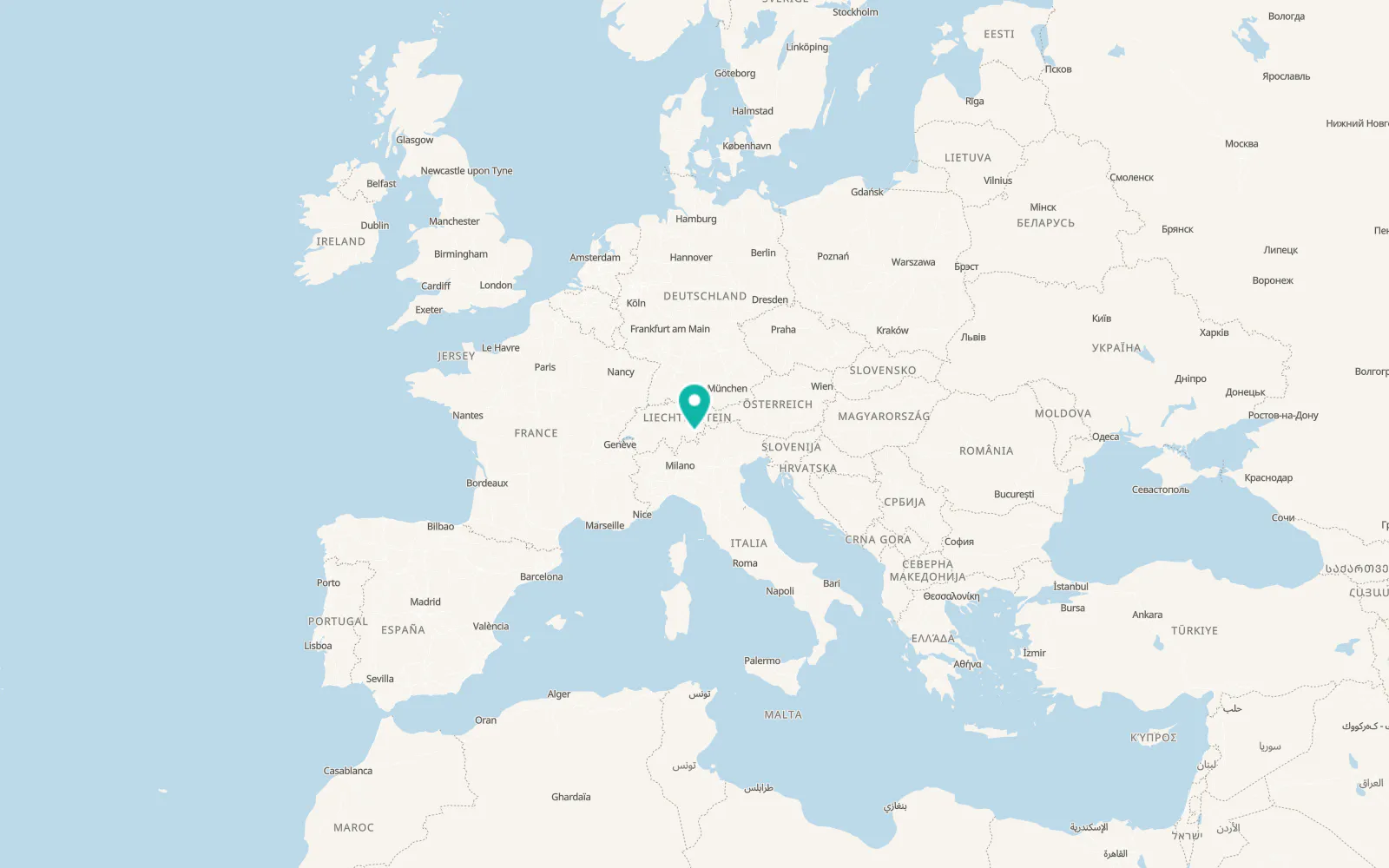 Map of La Punt Chamues-ch
