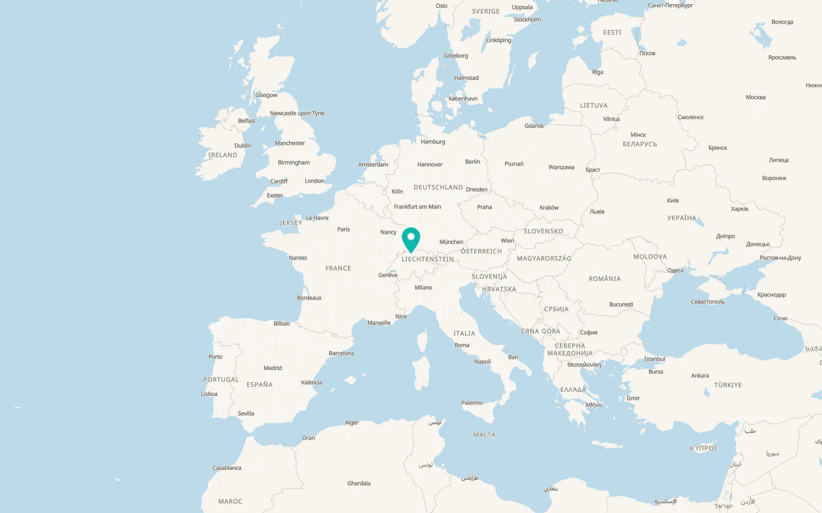 Map of Oberkulm
