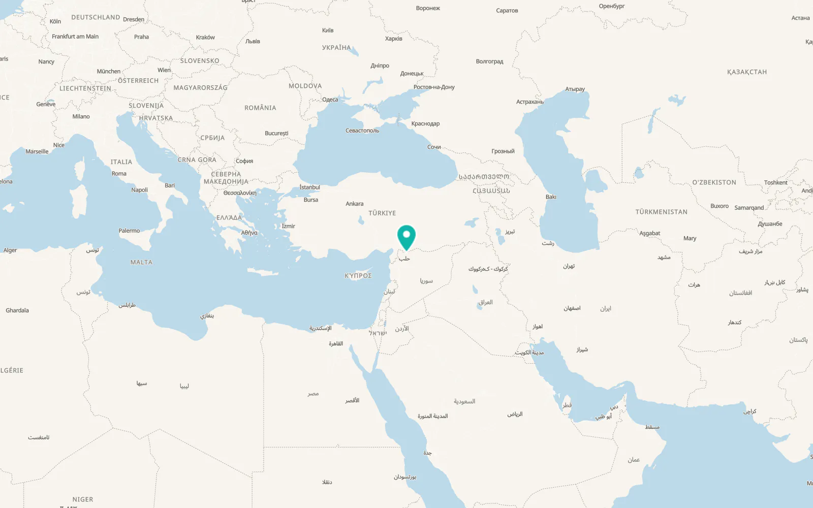 Map of Akhtarīn