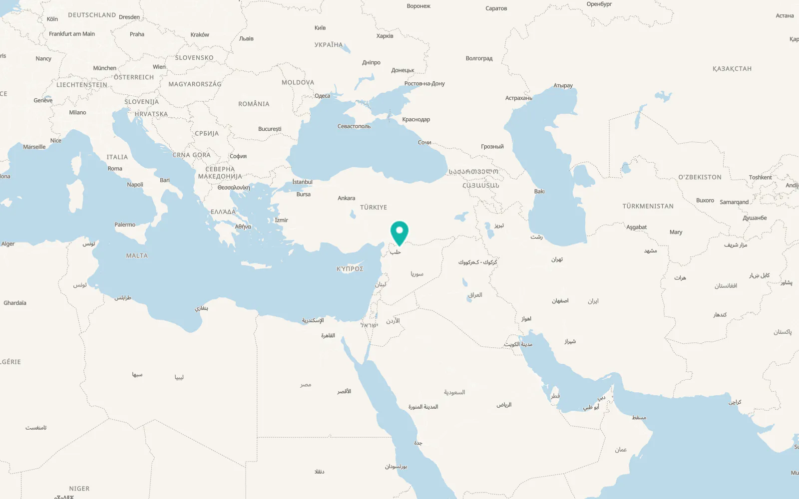 Map of Al Bāb