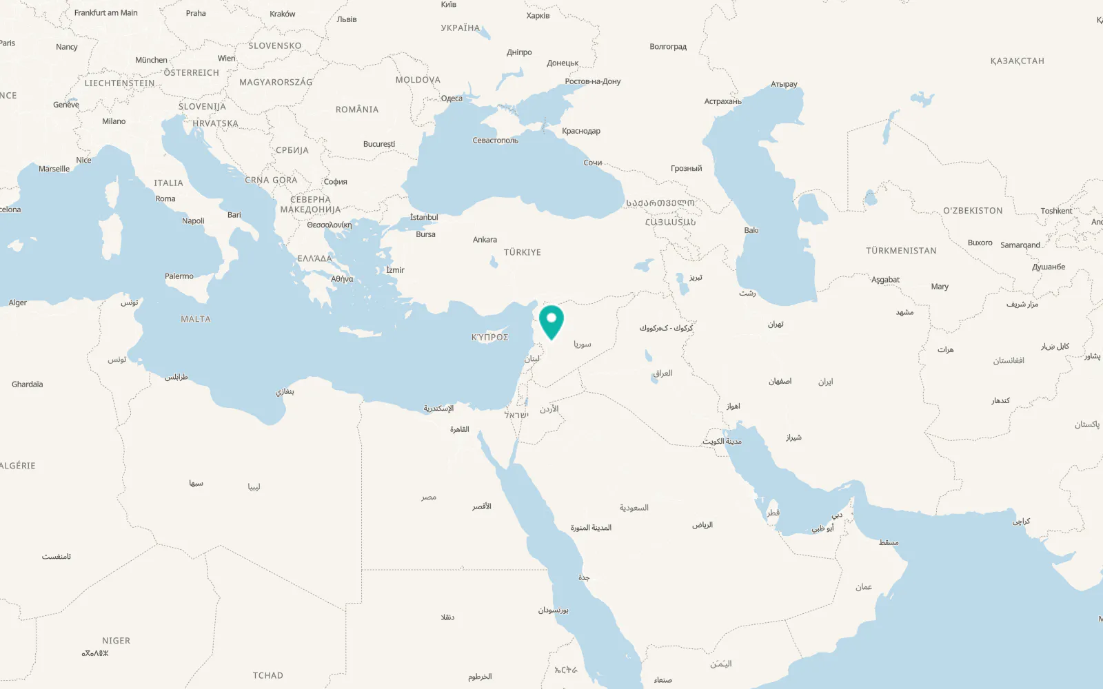 Map of Al Furqlus