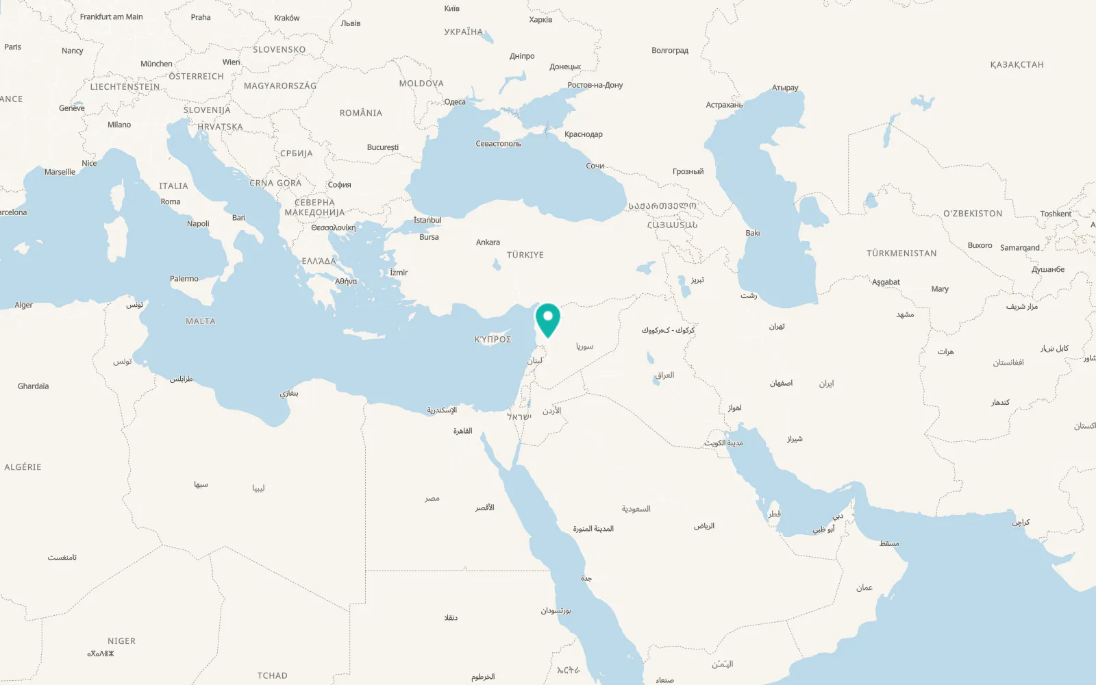 Map of Al Ghanţū